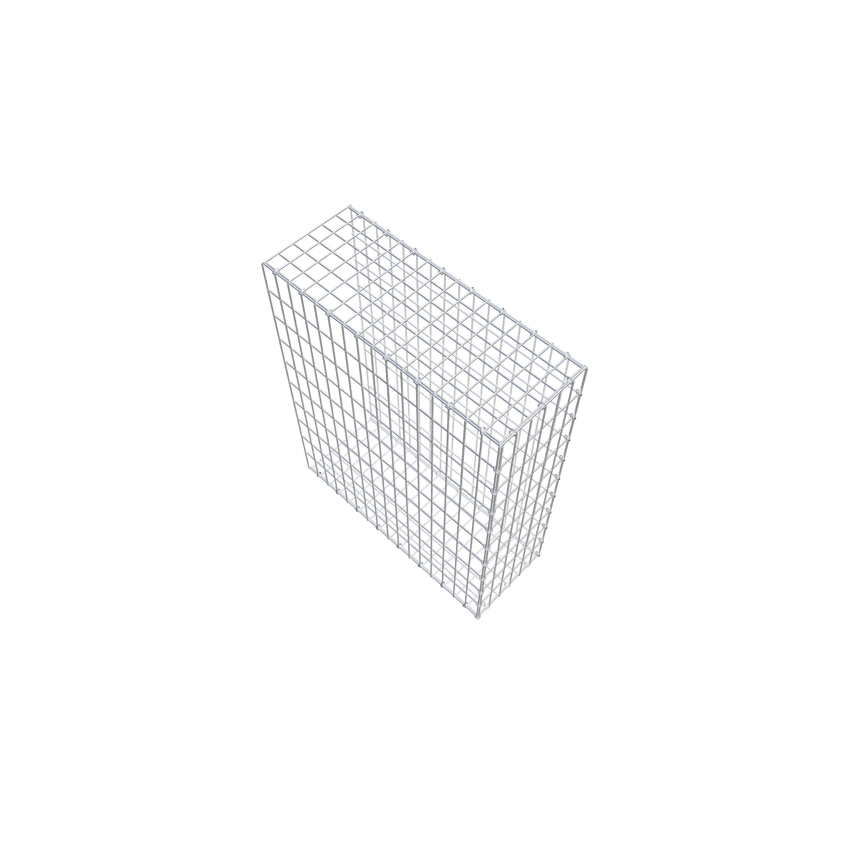 Monteret gabion type 2 100 cm x 80 cm x 30 cm, maskestørrelse 5 cm x 10 cm, C-ring