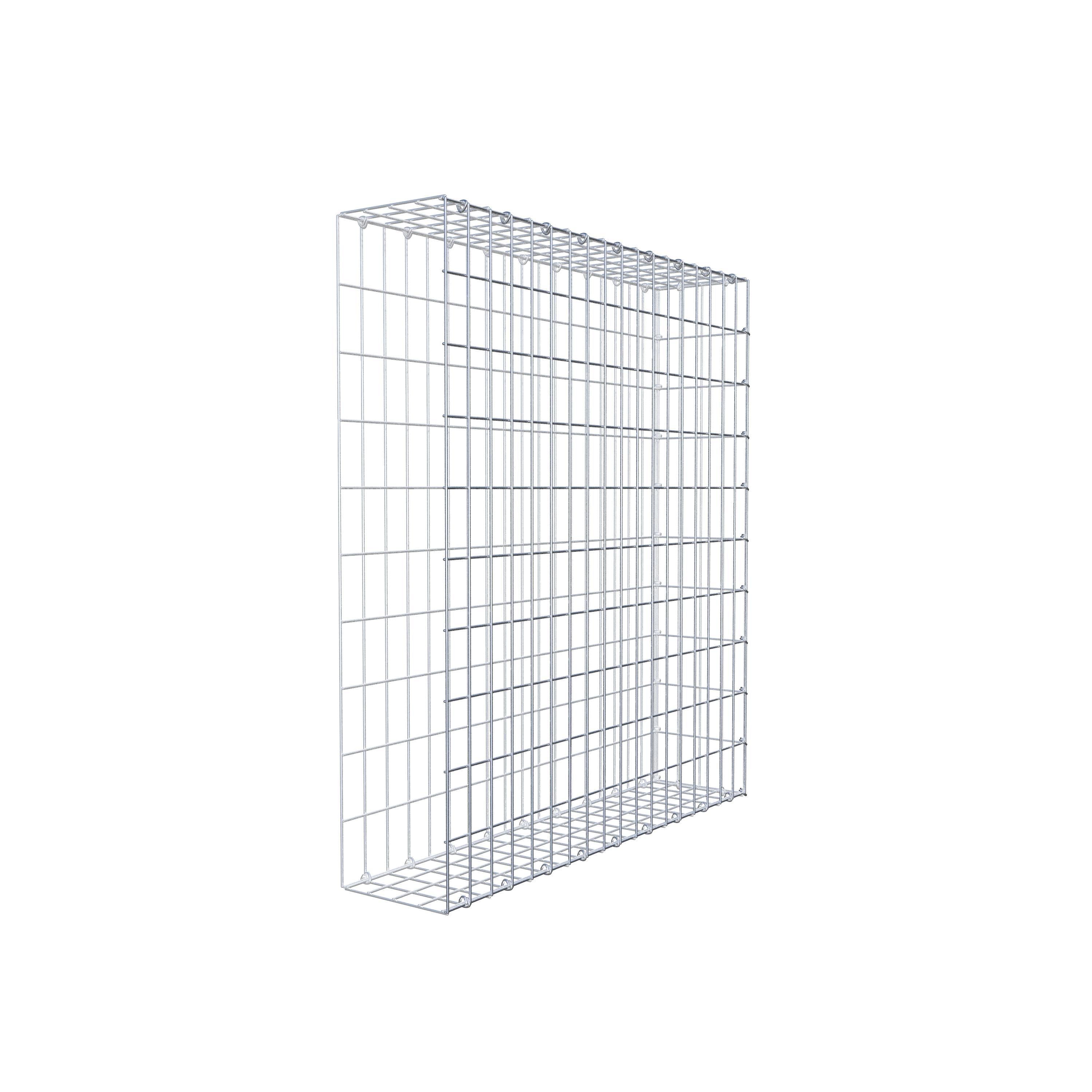 Monteret gabion type 2 100 cm x 90 cm x 20 cm, maskestørrelse 5 cm x 10 cm, C-ring