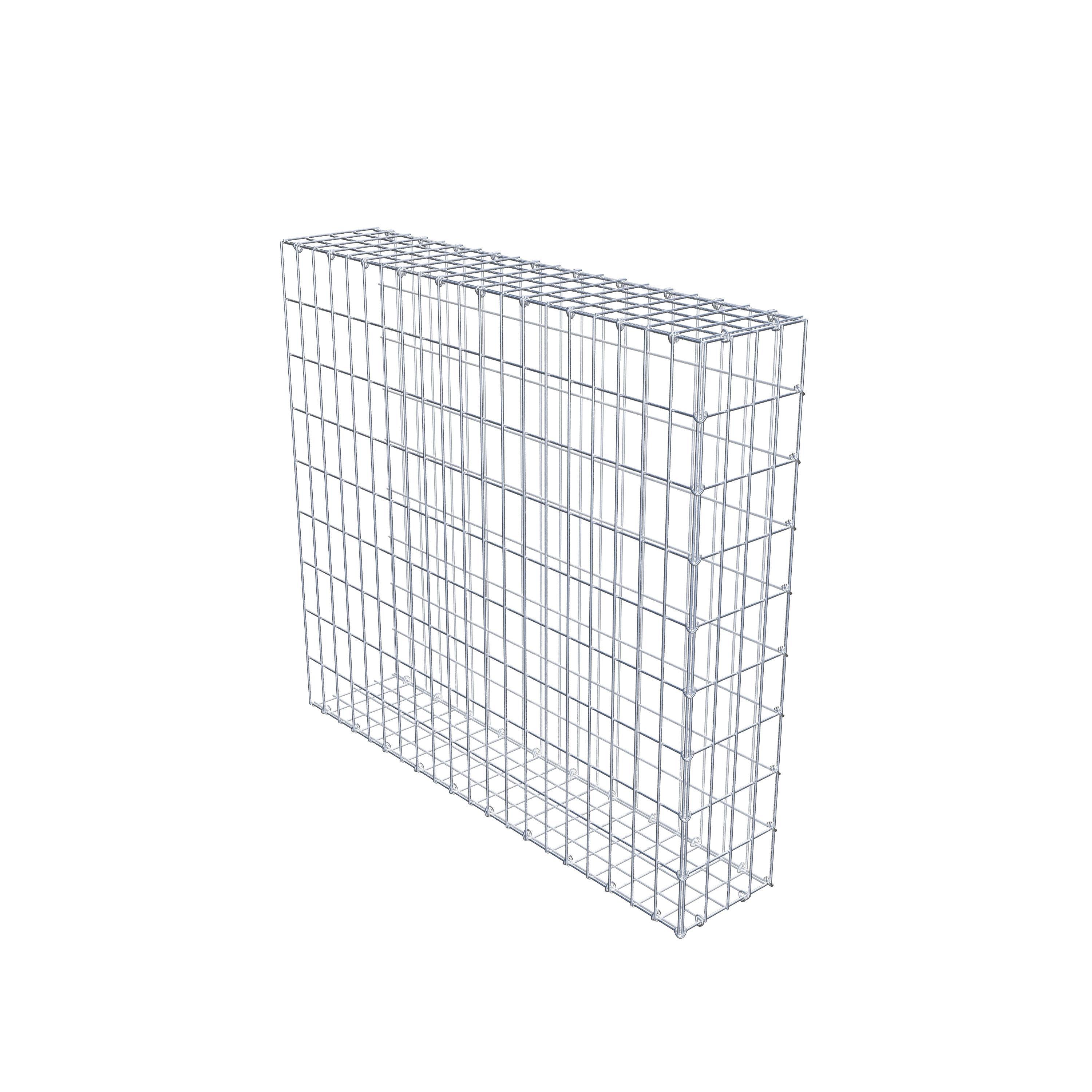 Mounted gabion type 2 100 cm x 90 cm x 20 cm, mesh size 5 cm x 10 cm, C-ring