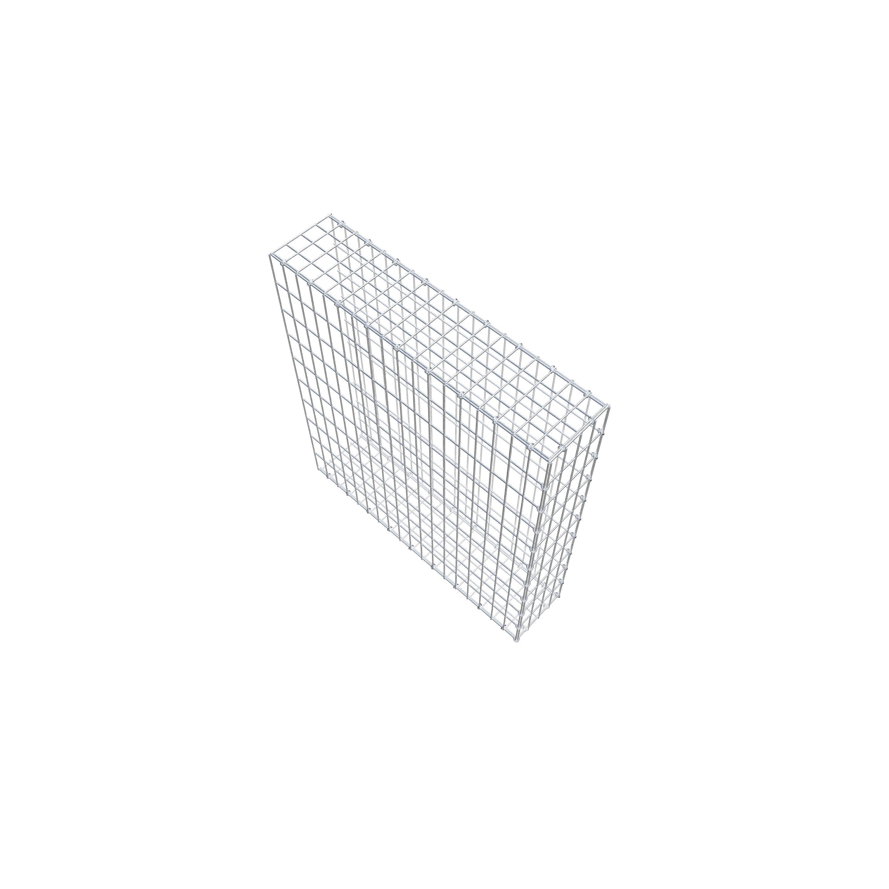 Mounted gabion type 2 100 cm x 90 cm x 20 cm, mesh size 5 cm x 10 cm, C-ring