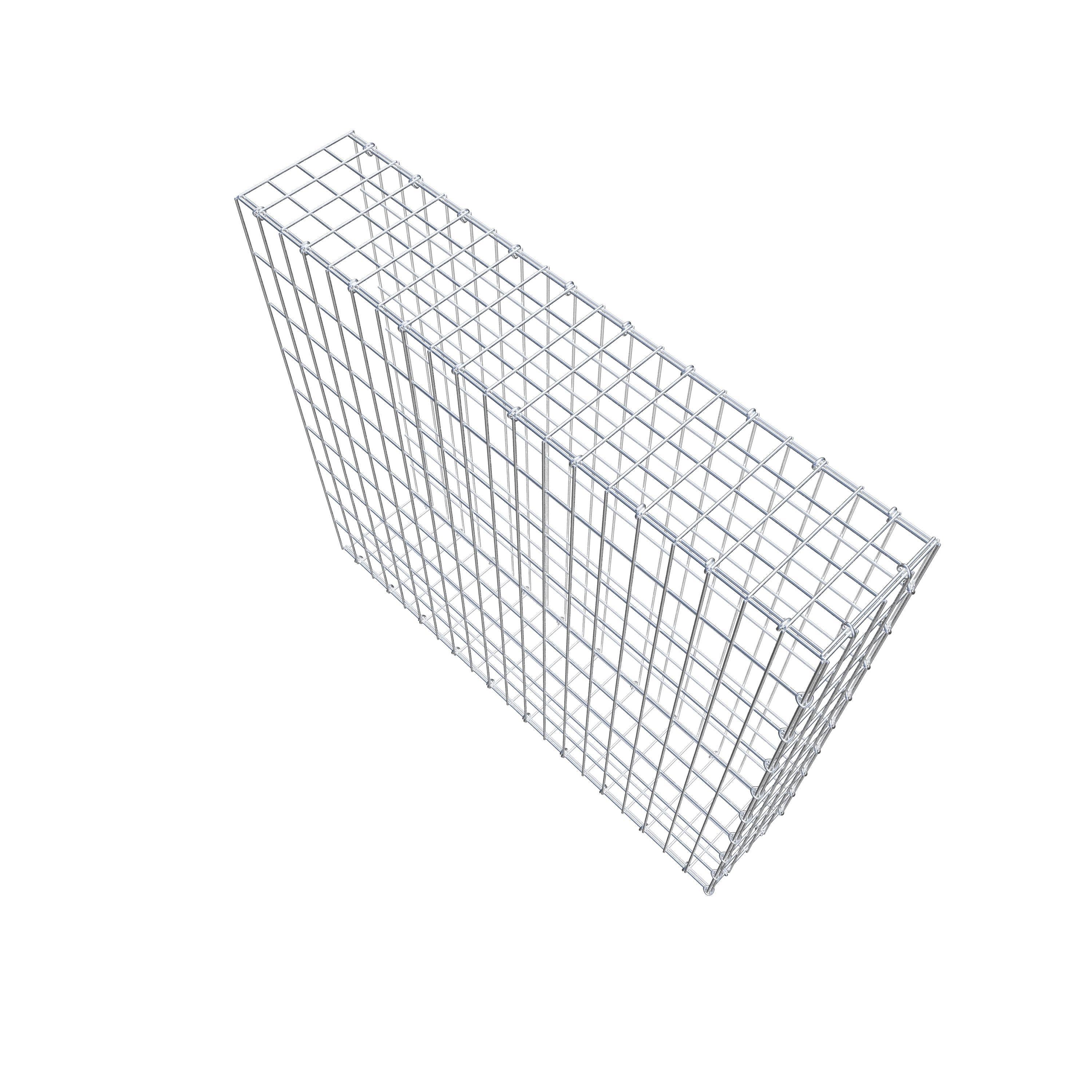 Monteret gabion type 2 100 cm x 90 cm x 20 cm, maskestørrelse 5 cm x 10 cm, C-ring