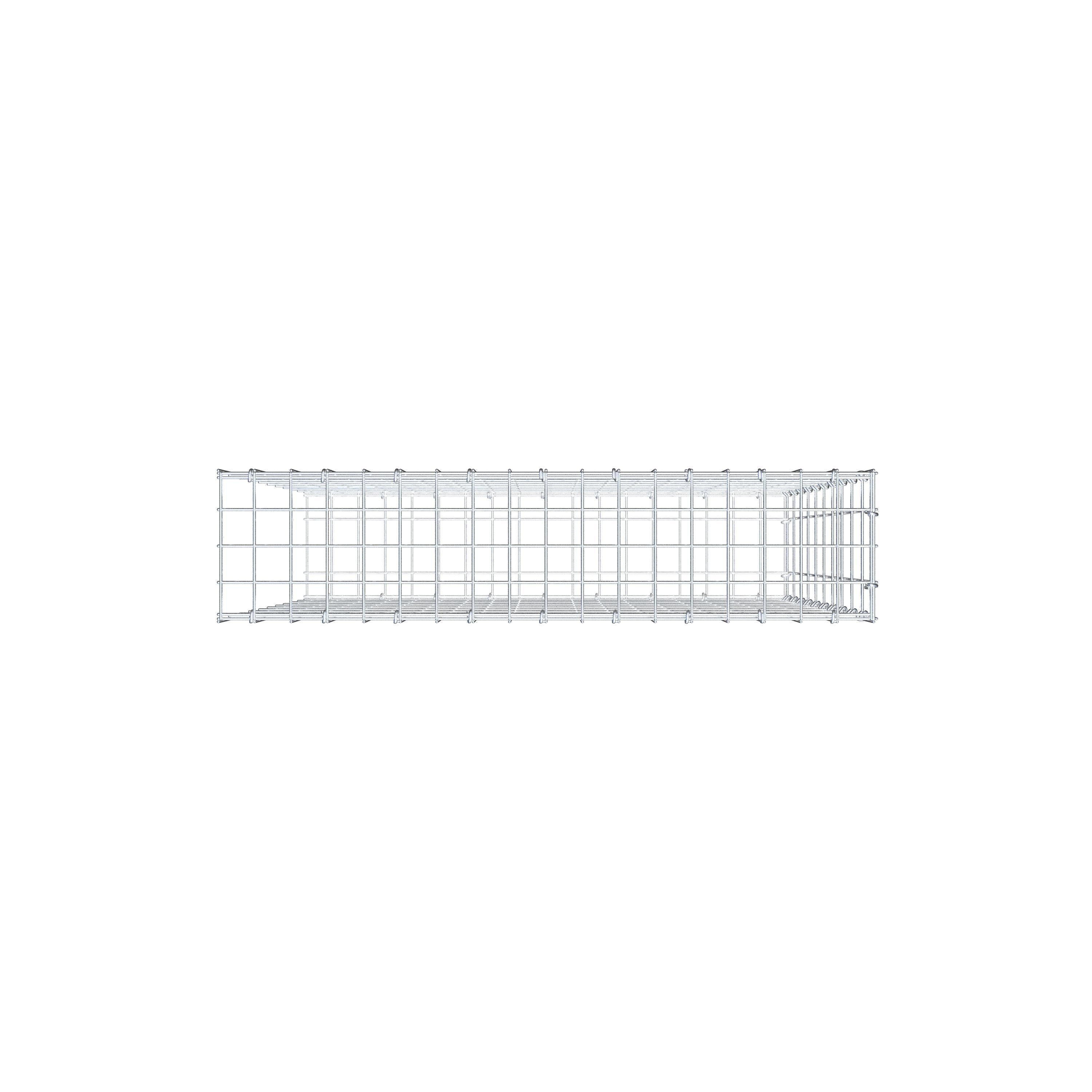 Pila adicional tipo 2 100 cm x 90 cm x 20 cm, malla 5 cm x 10 cm, anillo en C