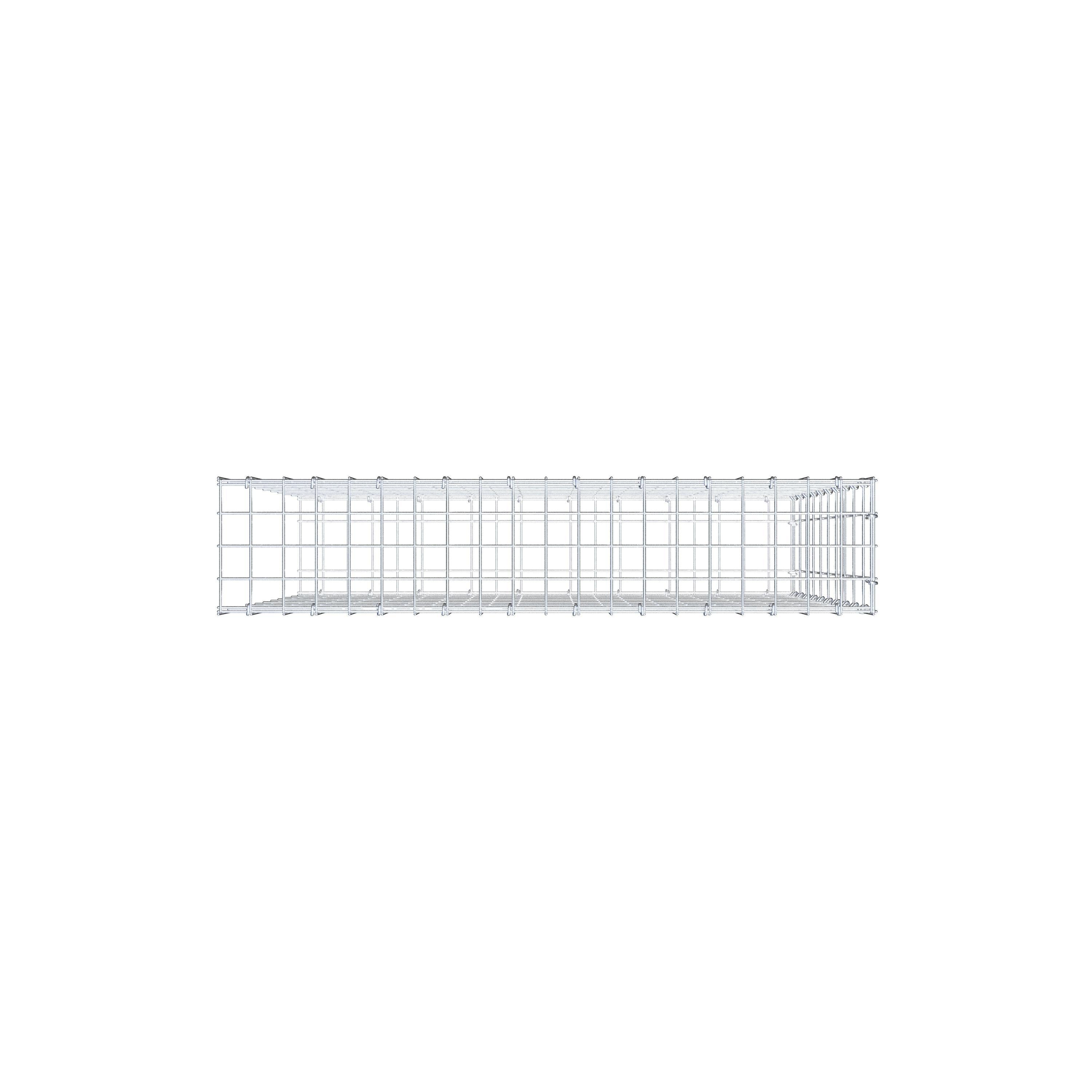 Extra gabion typ 2 100 cm x 100 cm x 20 cm, maskstorlek 5 cm x 10 cm, C-ring