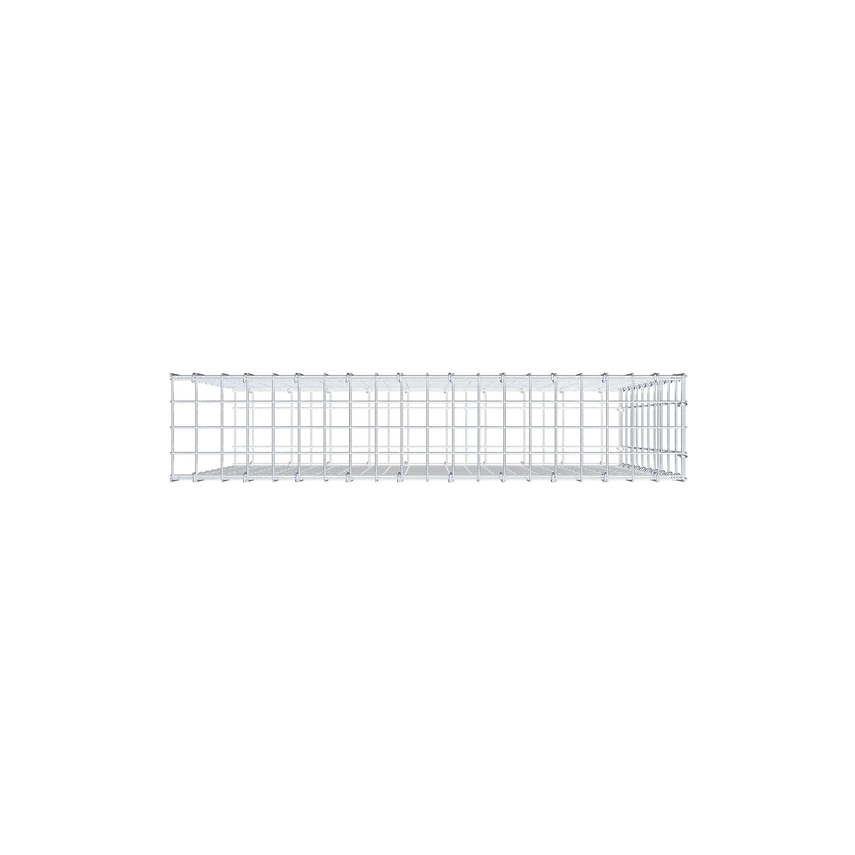 Gavión complementario tipo 2 100 cm x 100 cm x 20 cm, malla 5 cm x 10 cm, anillo en C