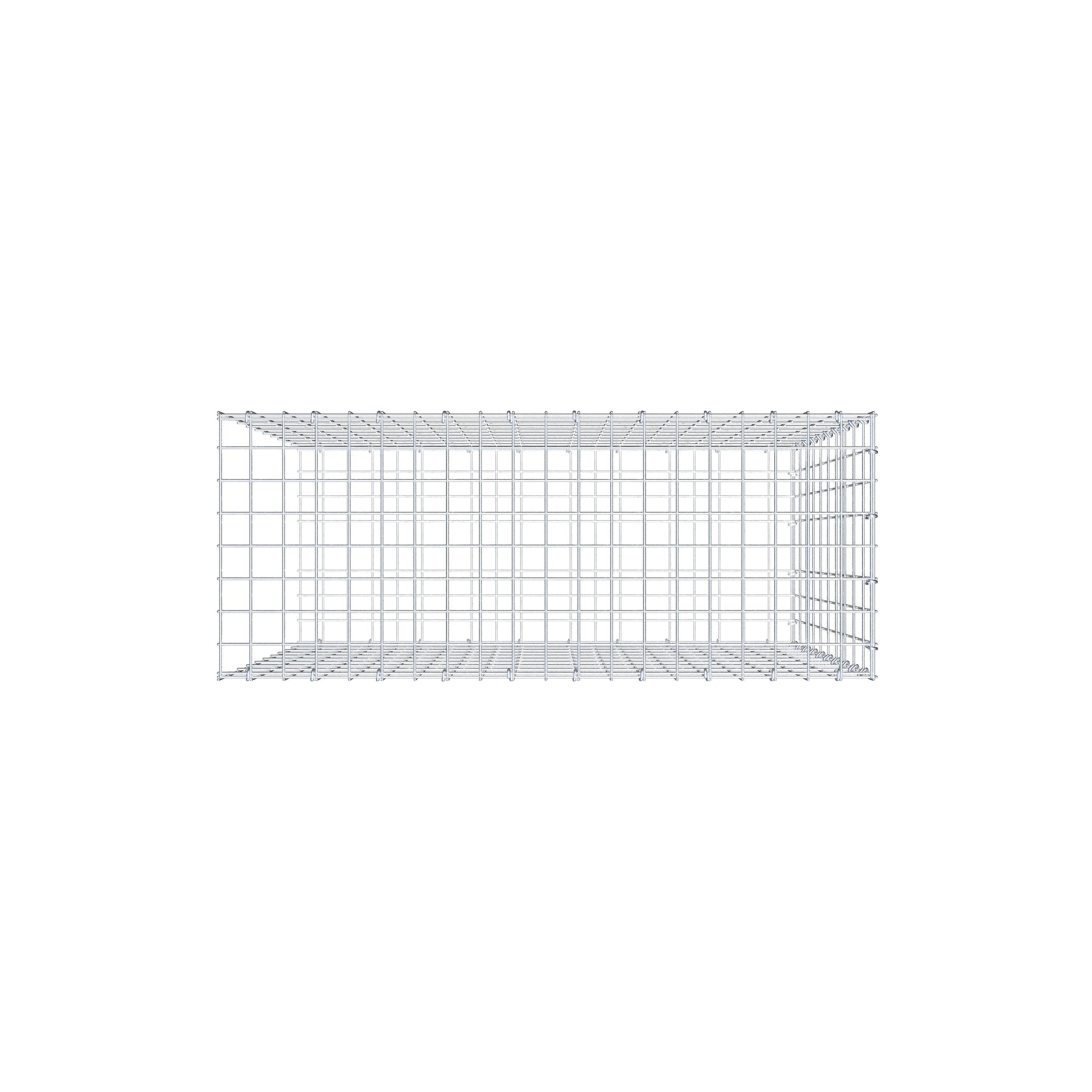 Extra gabion typ 2 100 cm x 100 cm x 40 cm, maskstorlek 5 cm x 10 cm, C-ring