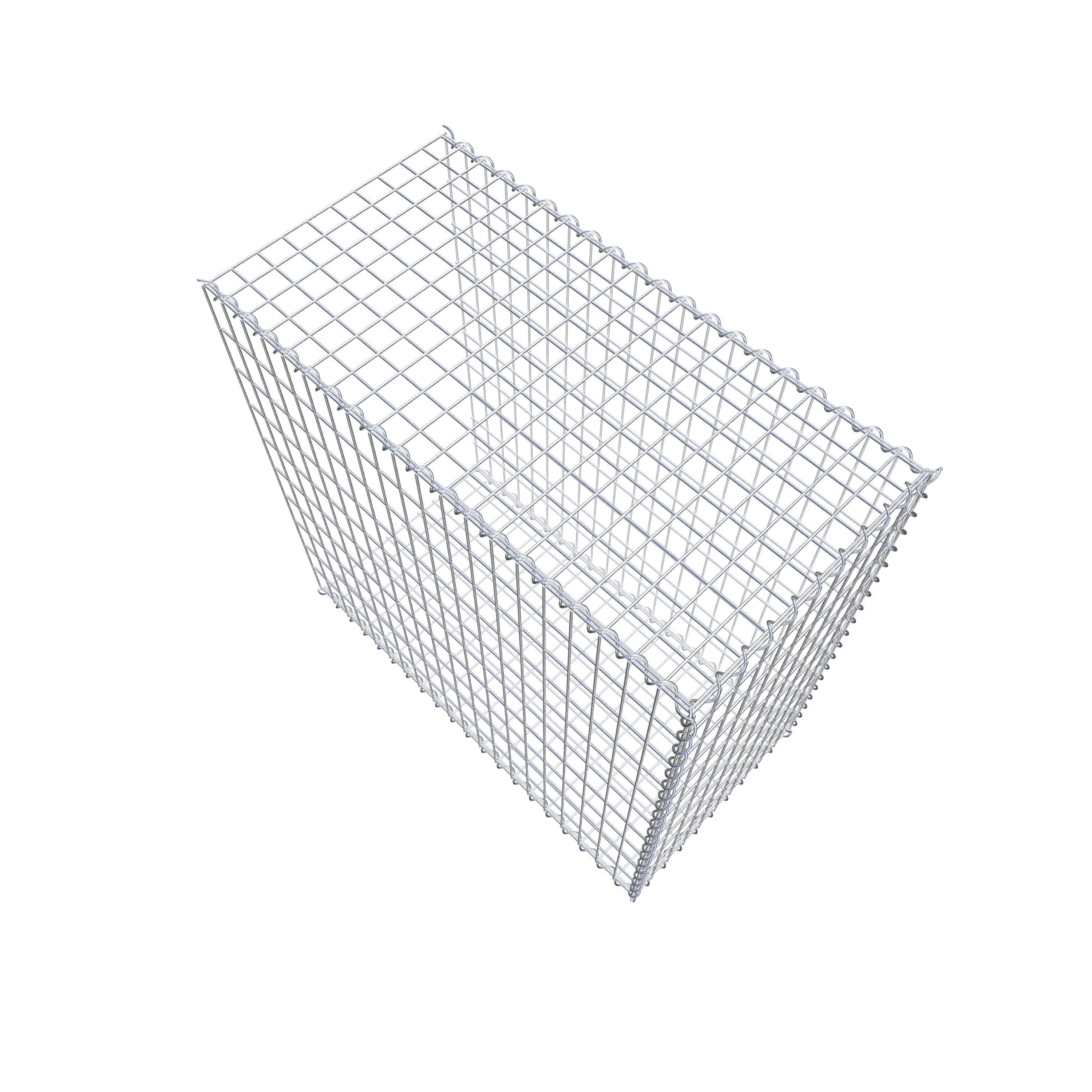 Gabion rapporté type 2 100 cm x 100 cm x 50 cm (L x H x P), mailles 5 cm x 10 cm, spirale