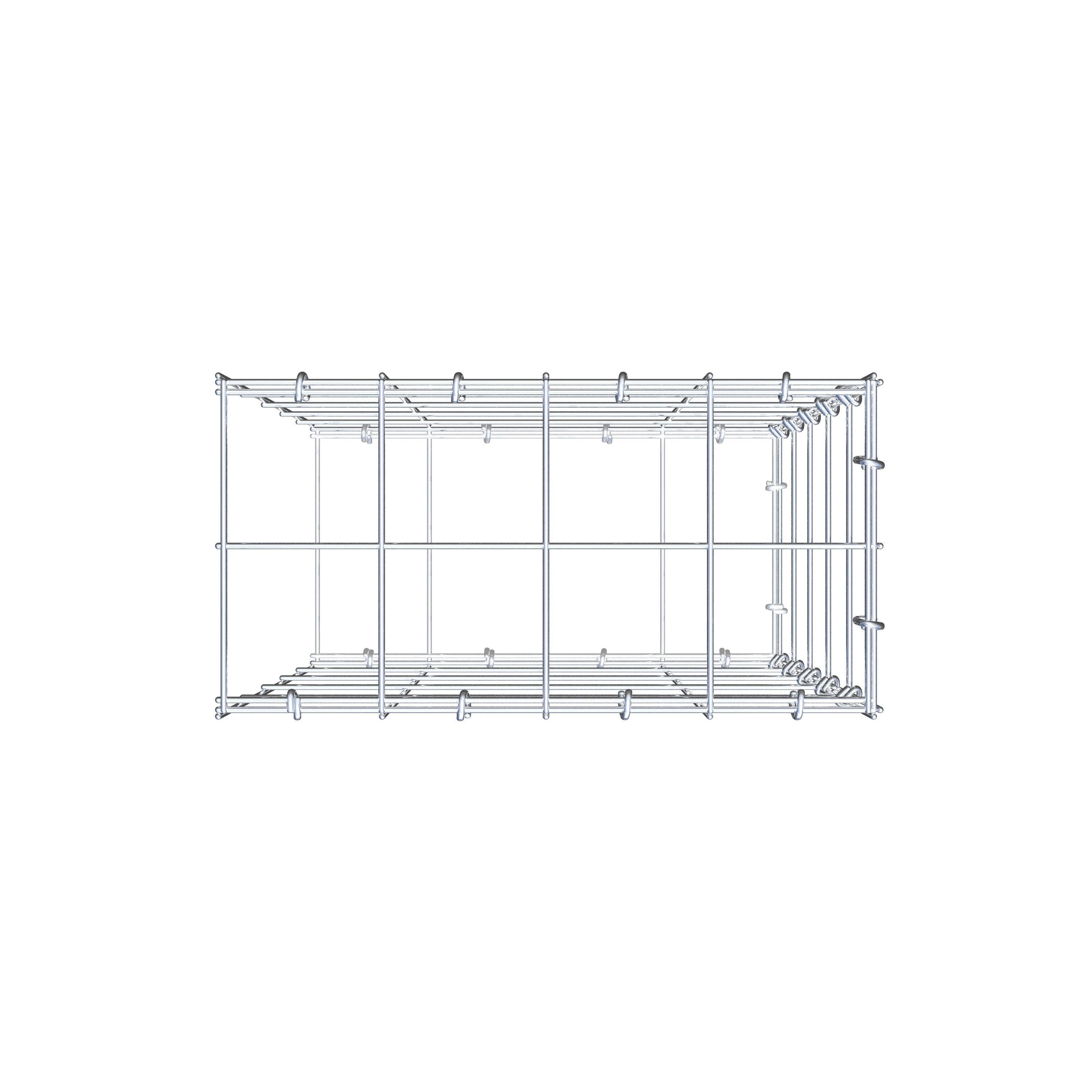 Fourche rapportée type 2 50 cm x 40 cm x 20 cm (L x H x P), mailles 10 cm x 10 cm, anneau C