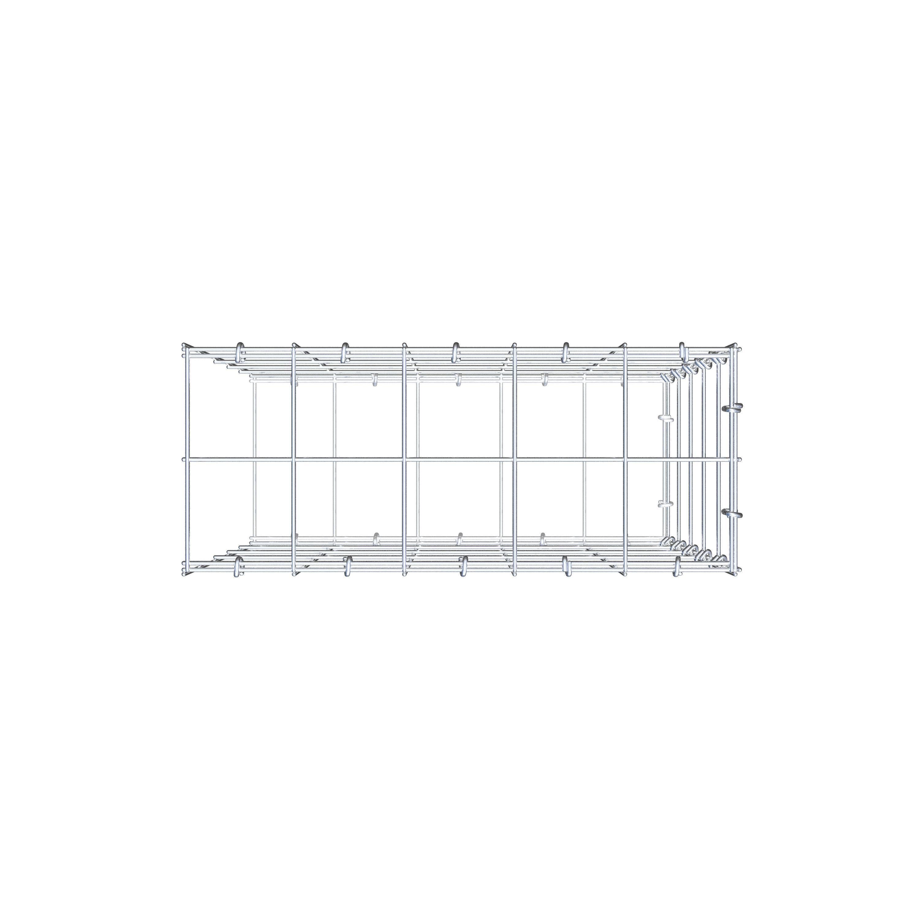 Anbaugabione Typ 2 50 cm x 50 cm x 20 cm (L x H x T), Maschenweite 10 cm x 10 cm, C-Ring