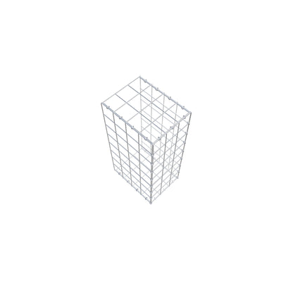 Type 2 oplegkorf 80 cm x 40 cm x 30 cm (L x H x D), maaswijdte 10 cm x 10 cm, C-ring