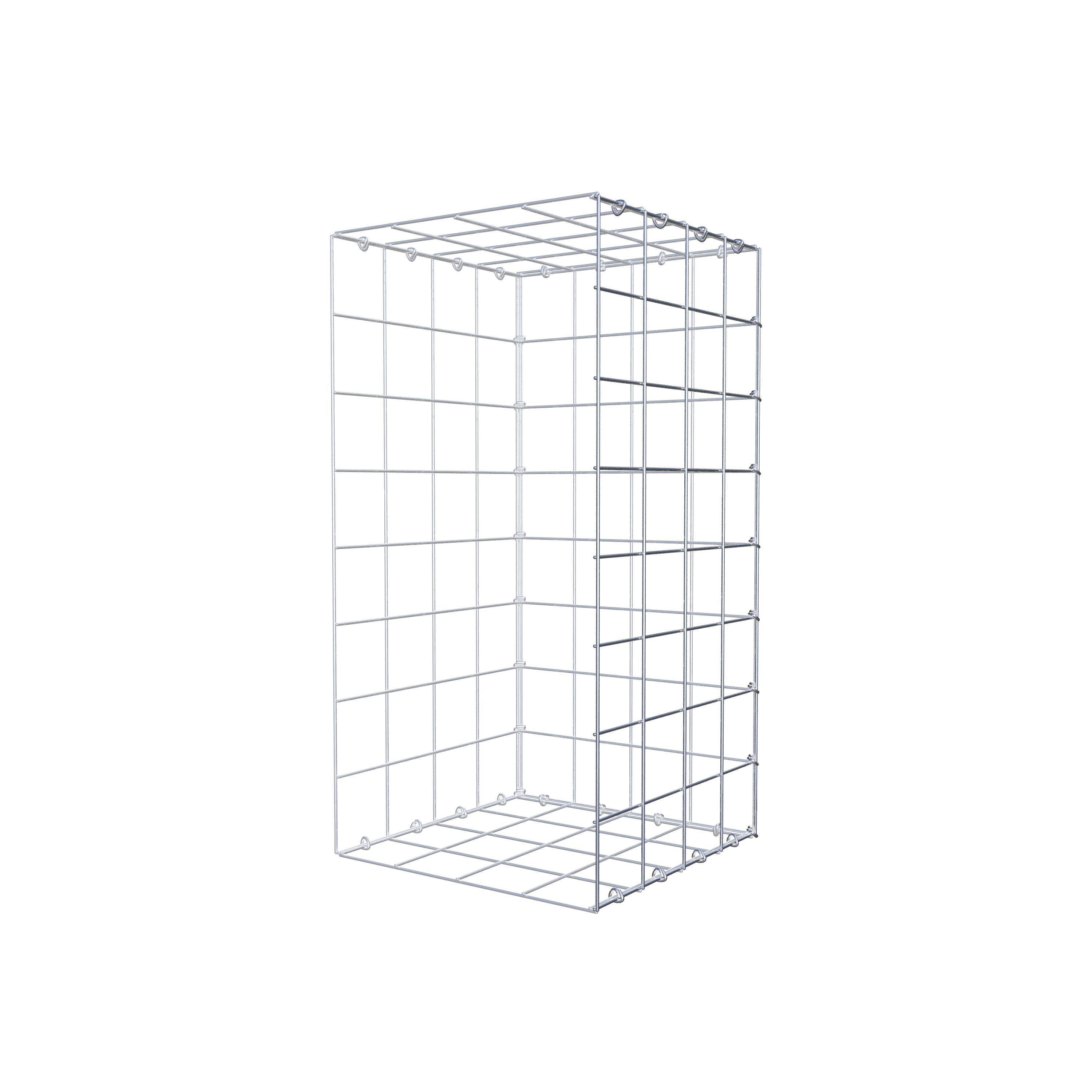 Mounted gabion type 2 80 cm x 40 cm x 40 cm (L x H x D), mesh size 10 cm x 10 cm, C-ring