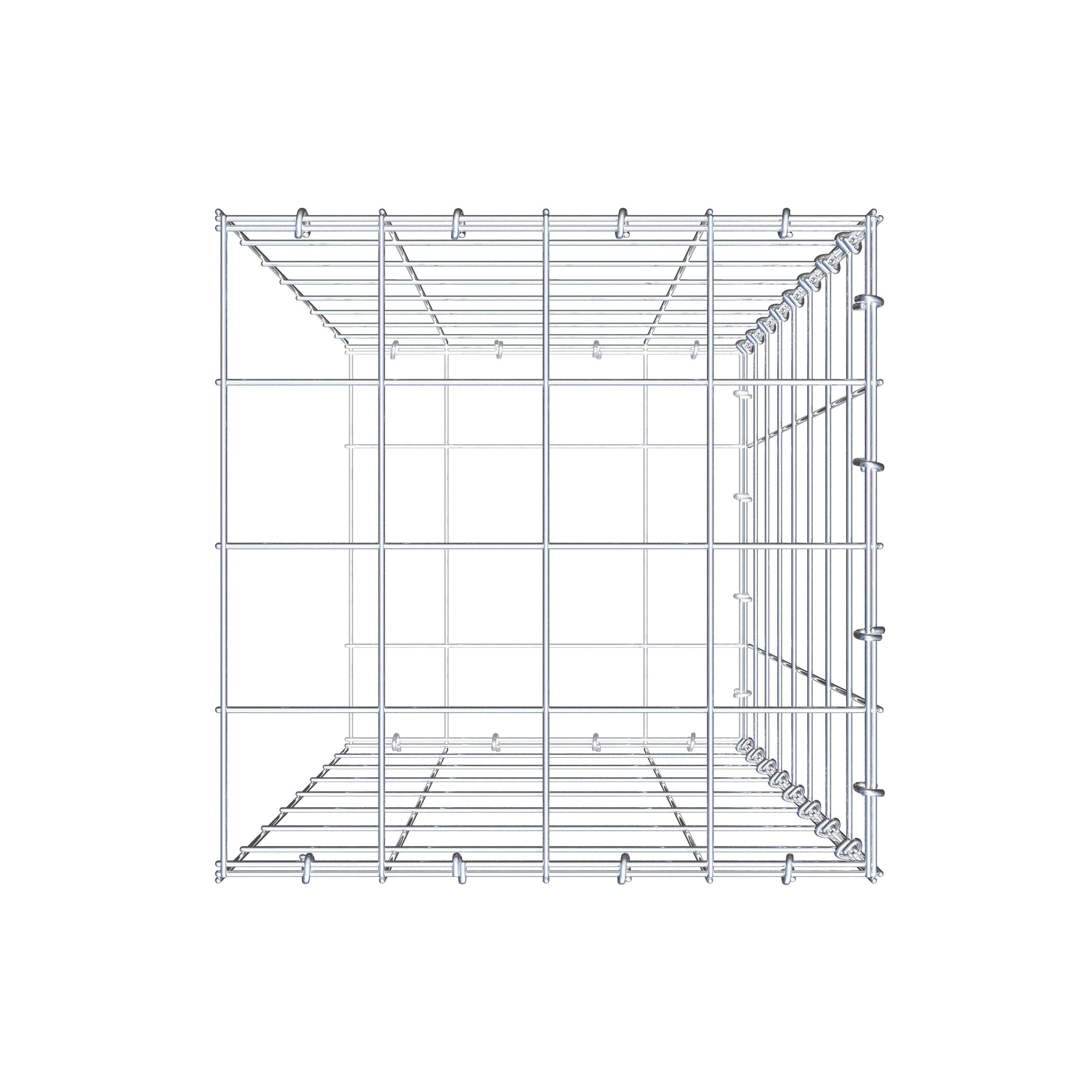 Anbaugabione Typ 2 80 cm x 40 cm x 40 cm (L x H x T), Maschenweite 10 cm x 10 cm, C-Ring