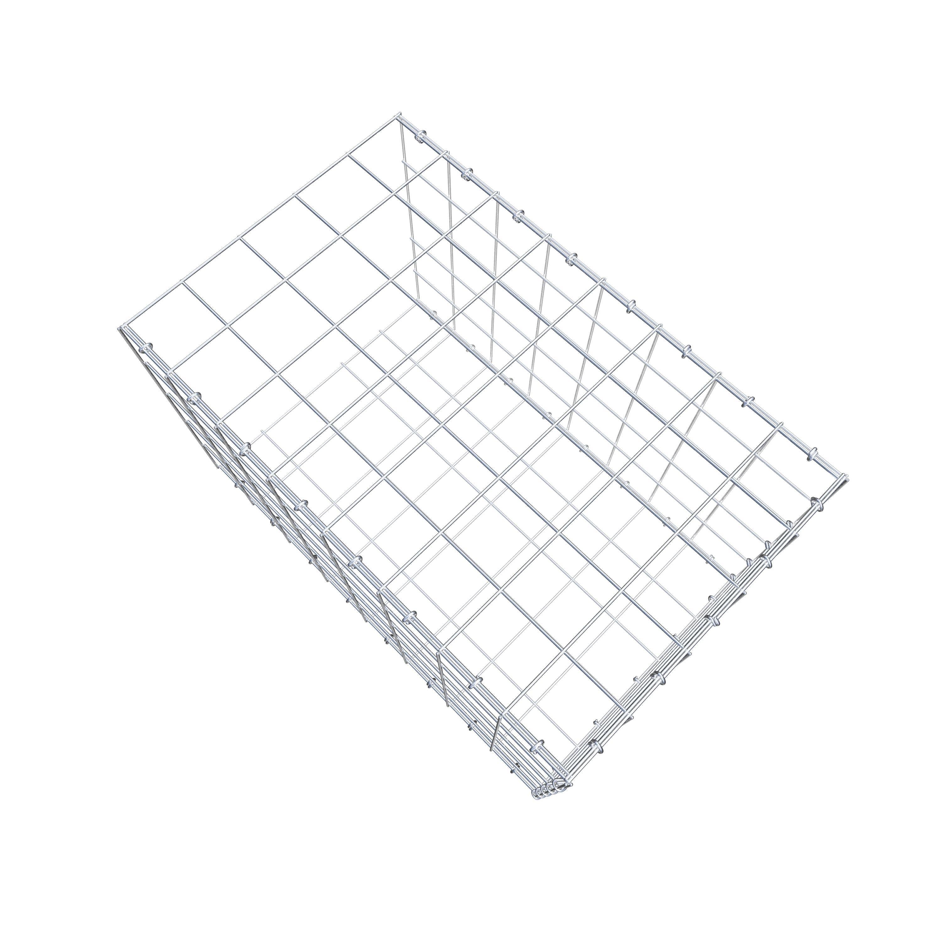 Fourche rapportée type 2 80 cm x 50 cm x 50 cm (L x H x P), mailles 10 cm x 10 cm, anneau en C