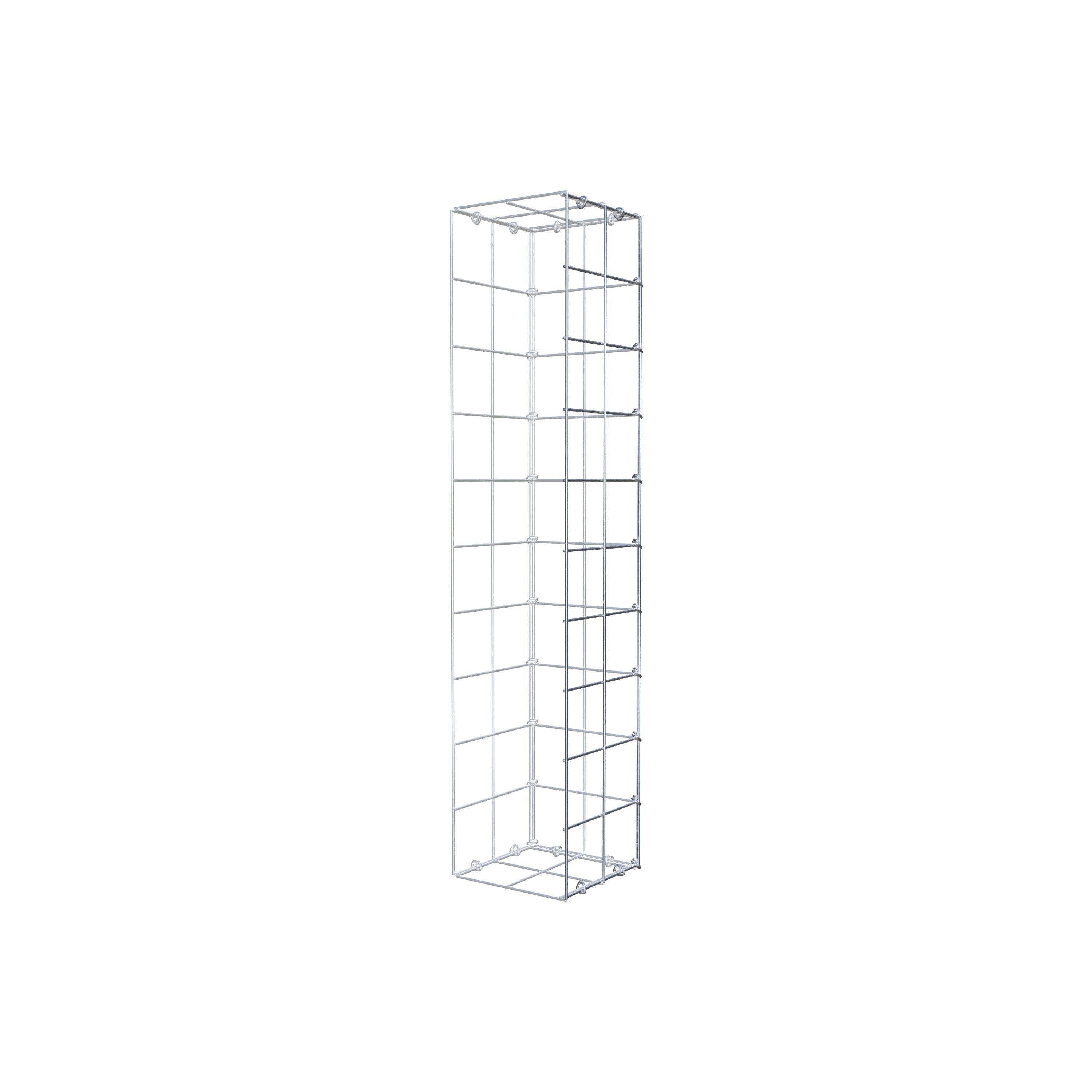 Fästbar gabion typ 2 100 cm x 20 cm x 20 cm (L x H x D), maskstorlek 10 cm x 10 cm, C-ring