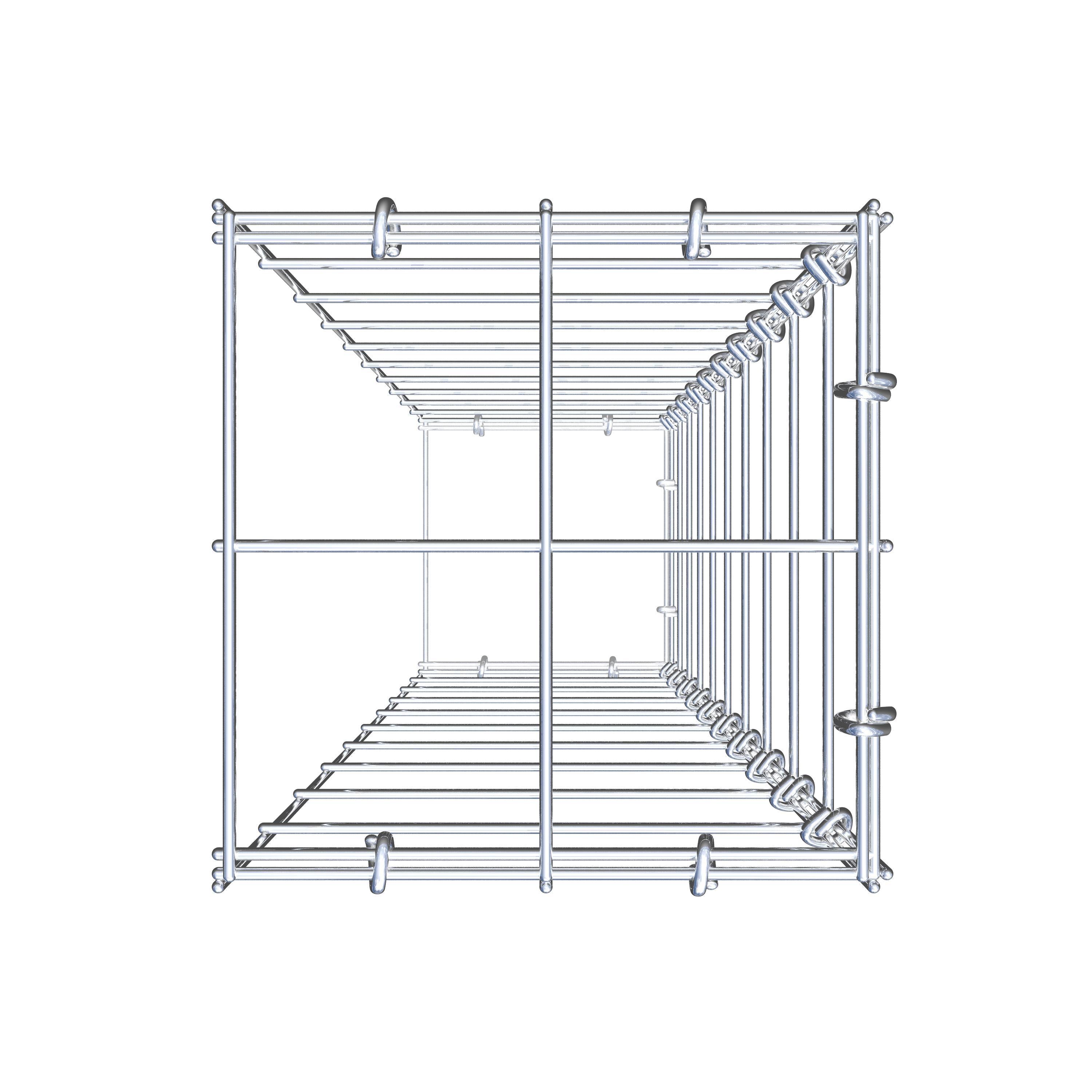 Bevestigbare schanskorf type 2 100 cm x 20 cm x 20 cm (L x H x D), maaswijdte 10 cm x 10 cm, C-ring