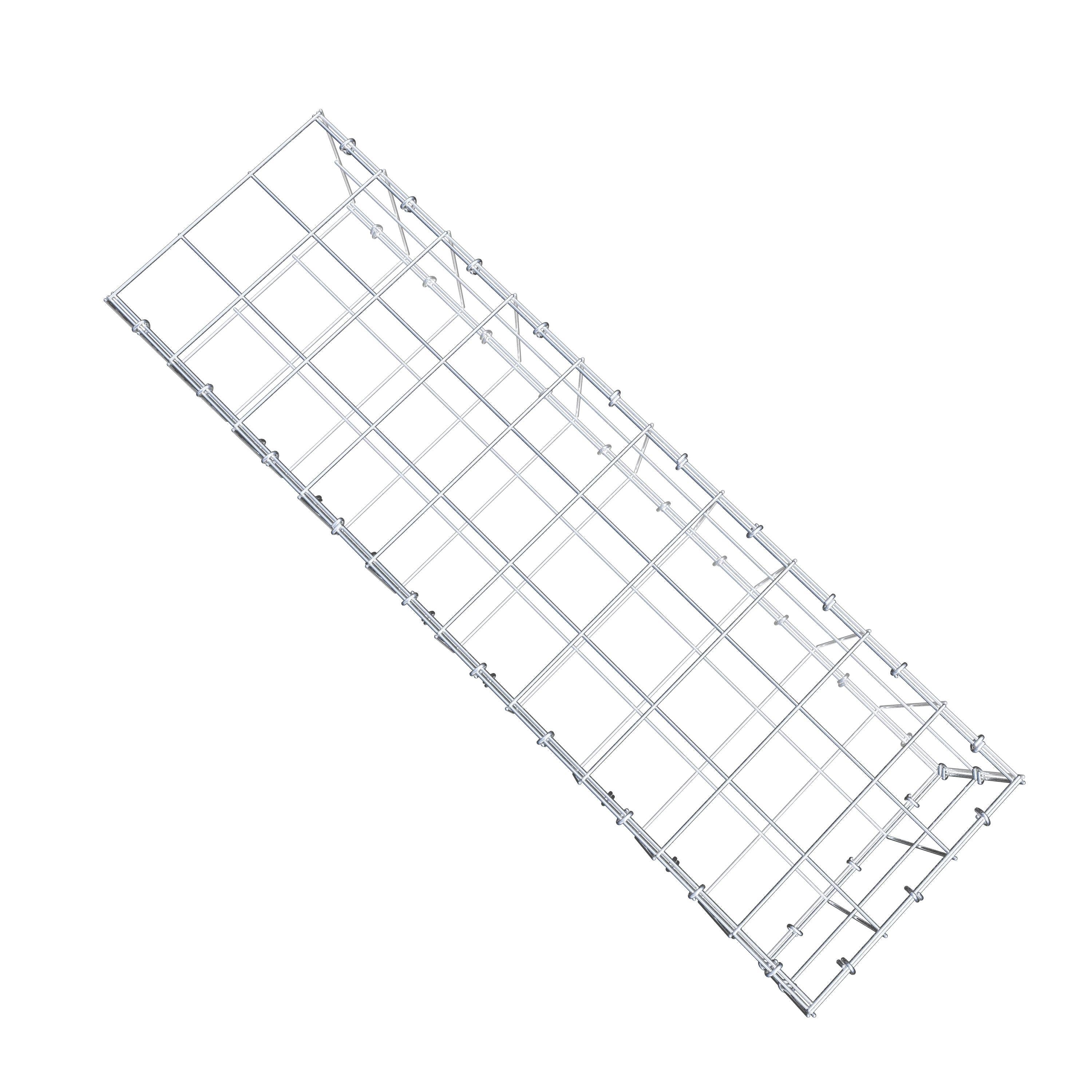 Fästbar gabion typ 2 100 cm x 20 cm x 30 cm (L x H x D), maskstorlek 10 cm x 10 cm, C-ring