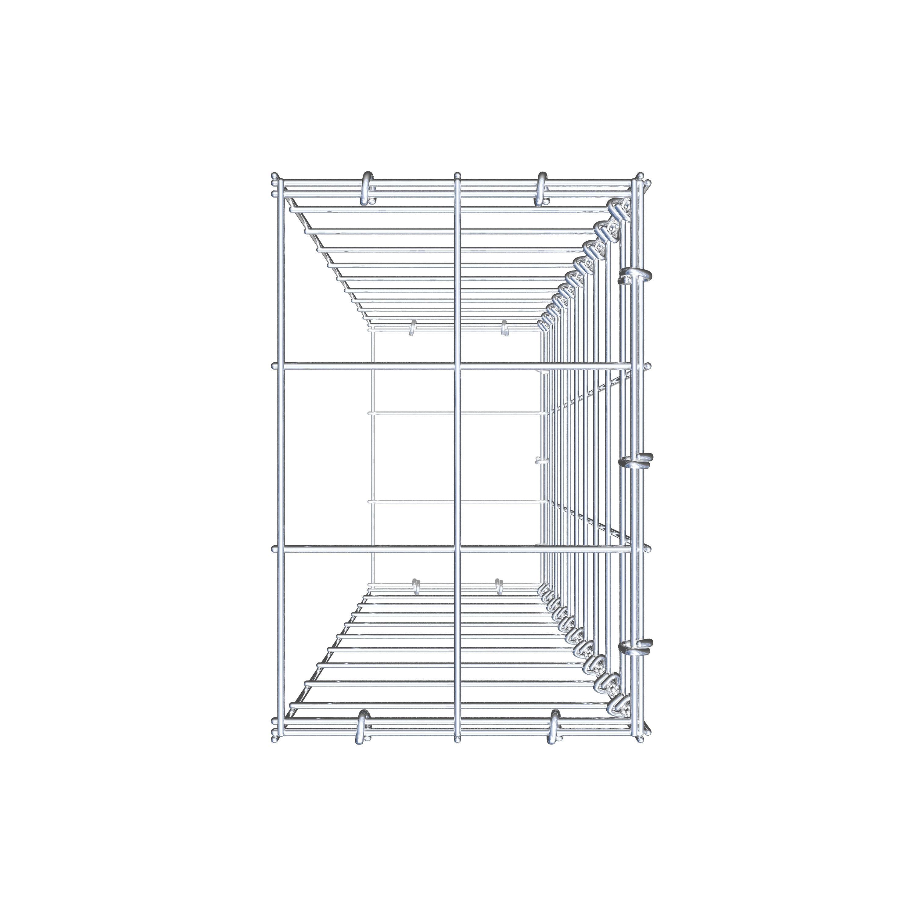 Gabião Tipo 2 100 cm x 20 cm x 30 cm (C x A x P), malhagem 10 cm x 10 cm, anel C