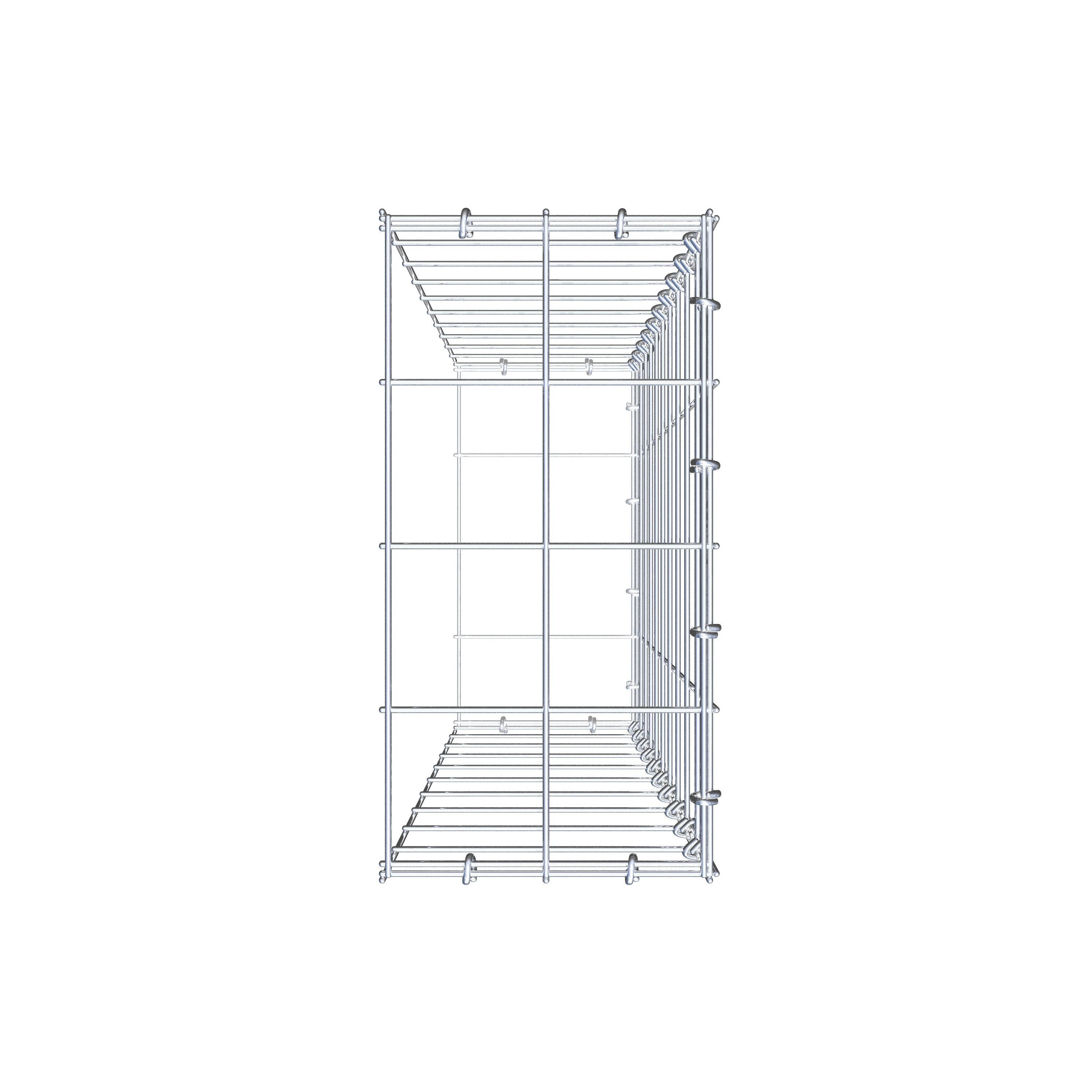 Fourche rapportée type 2 100 cm x 20 cm x 40 cm (L x H x P), mailles 10 cm x 10 cm, anneau C