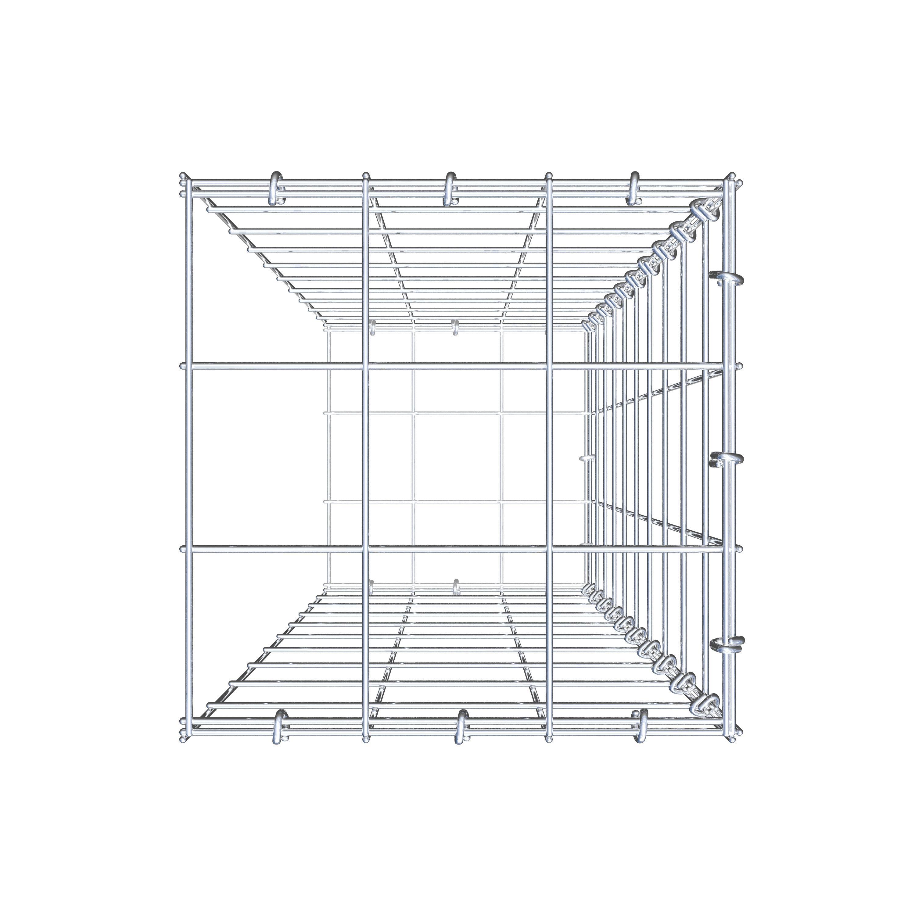 Add-on schanskorf type 2 100 cm x 30 cm x 30 cm (L x H x D), maaswijdte 10 cm x 10 cm, C-ring