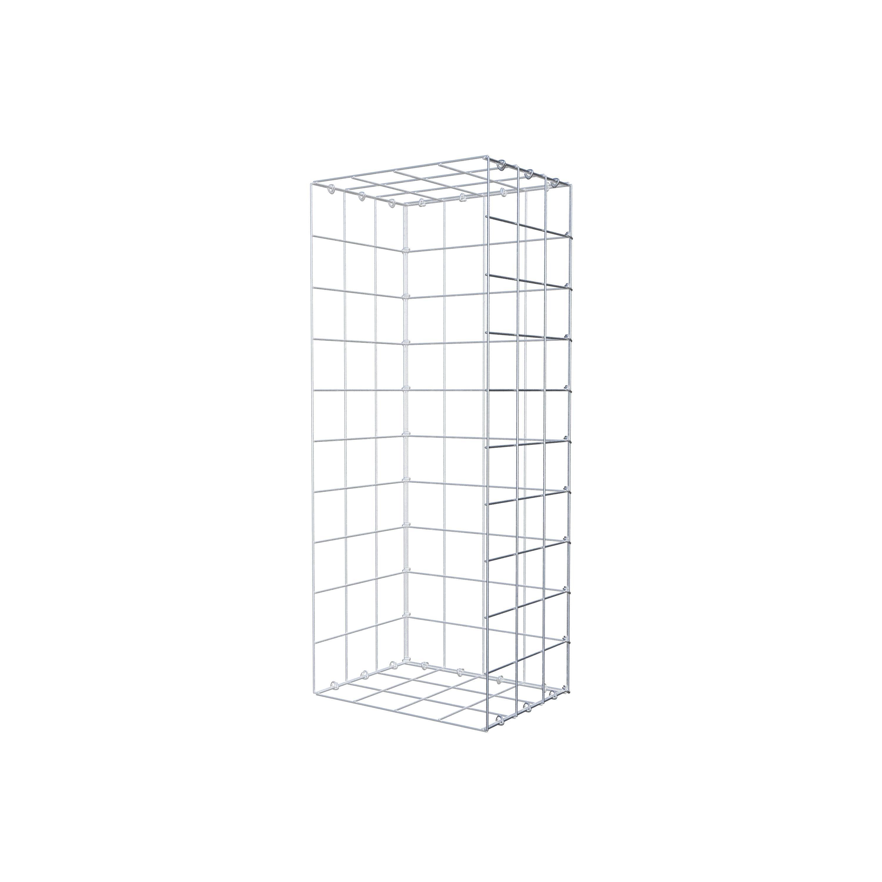 Monteret gabion type 2 100 cm x 30 cm x 40 cm (L x H x D), maskestørrelse 10 cm x 10 cm, C-ring