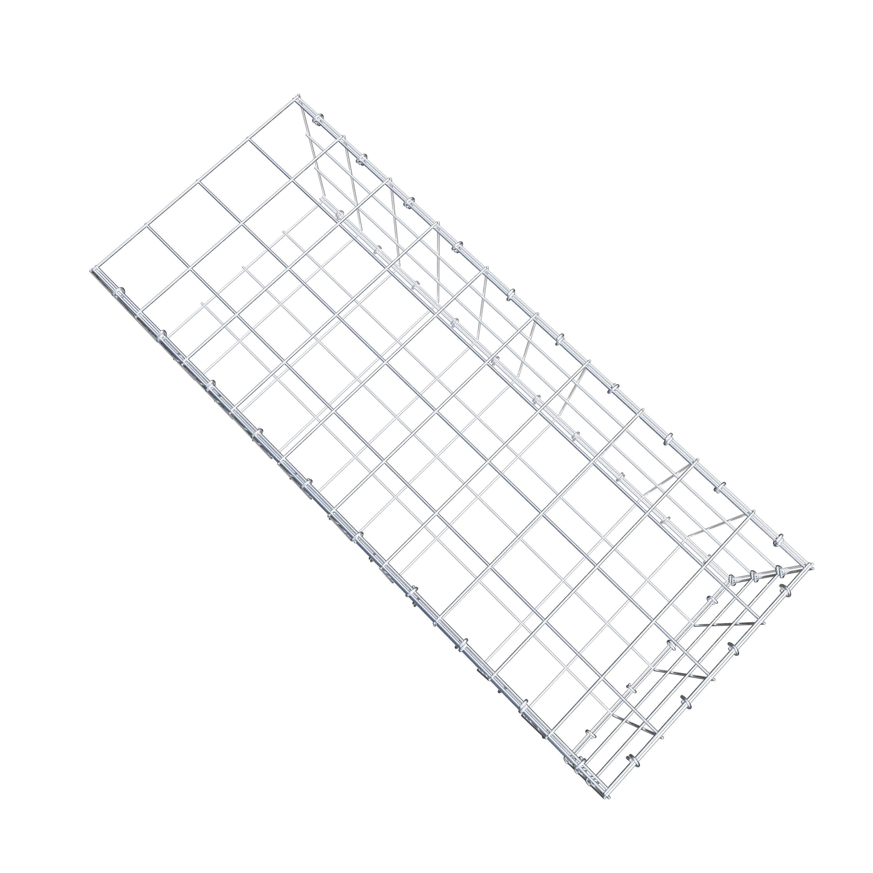 Type 2 oplegkorf 100 cm x 30 cm x 40 cm (L x H x D), maaswijdte 10 cm x 10 cm, C-ring