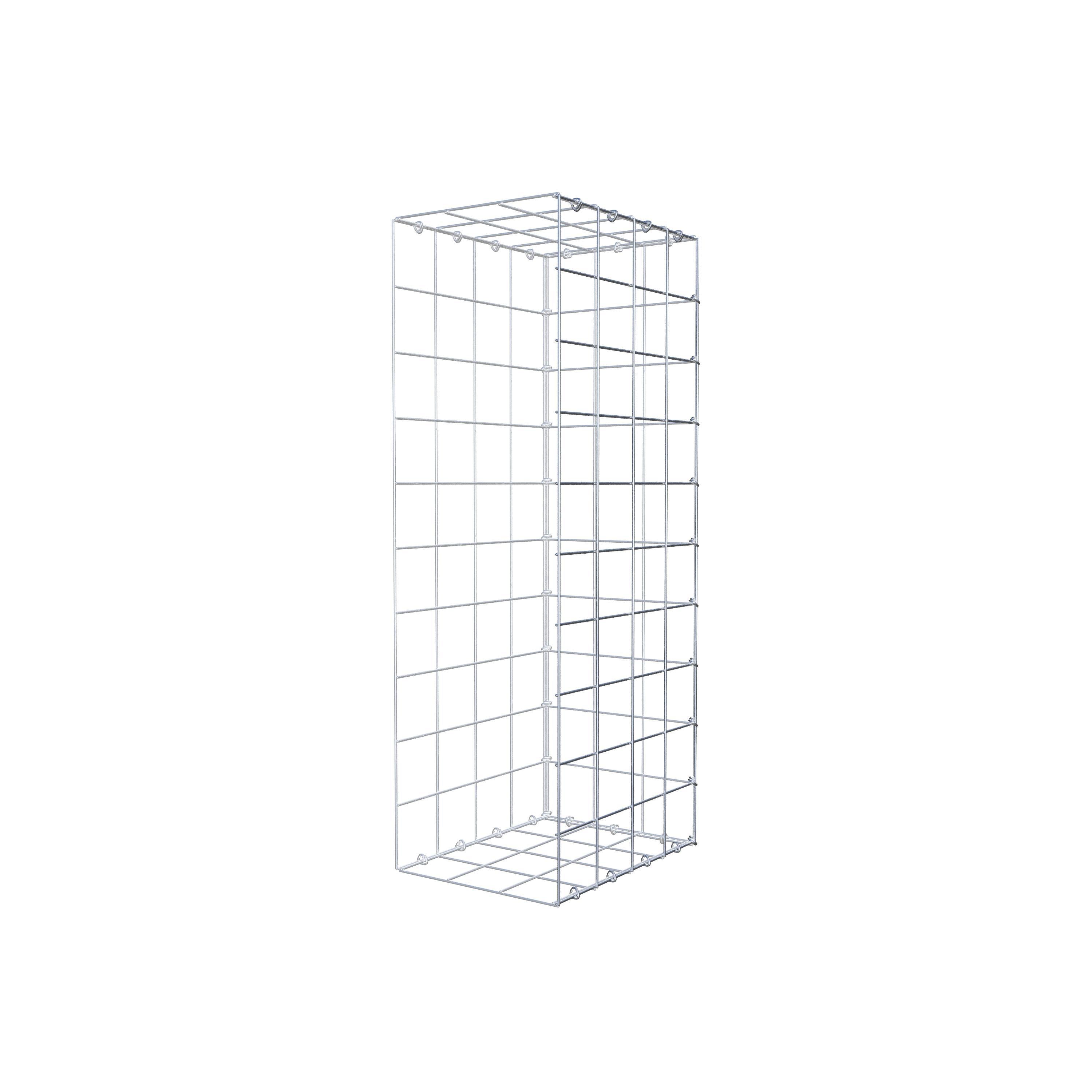 Typ 2 påbyggnadsgabion 100 cm x 40 cm x 30 cm (L x H x D), maskstorlek 10 cm x 10 cm, C-ring