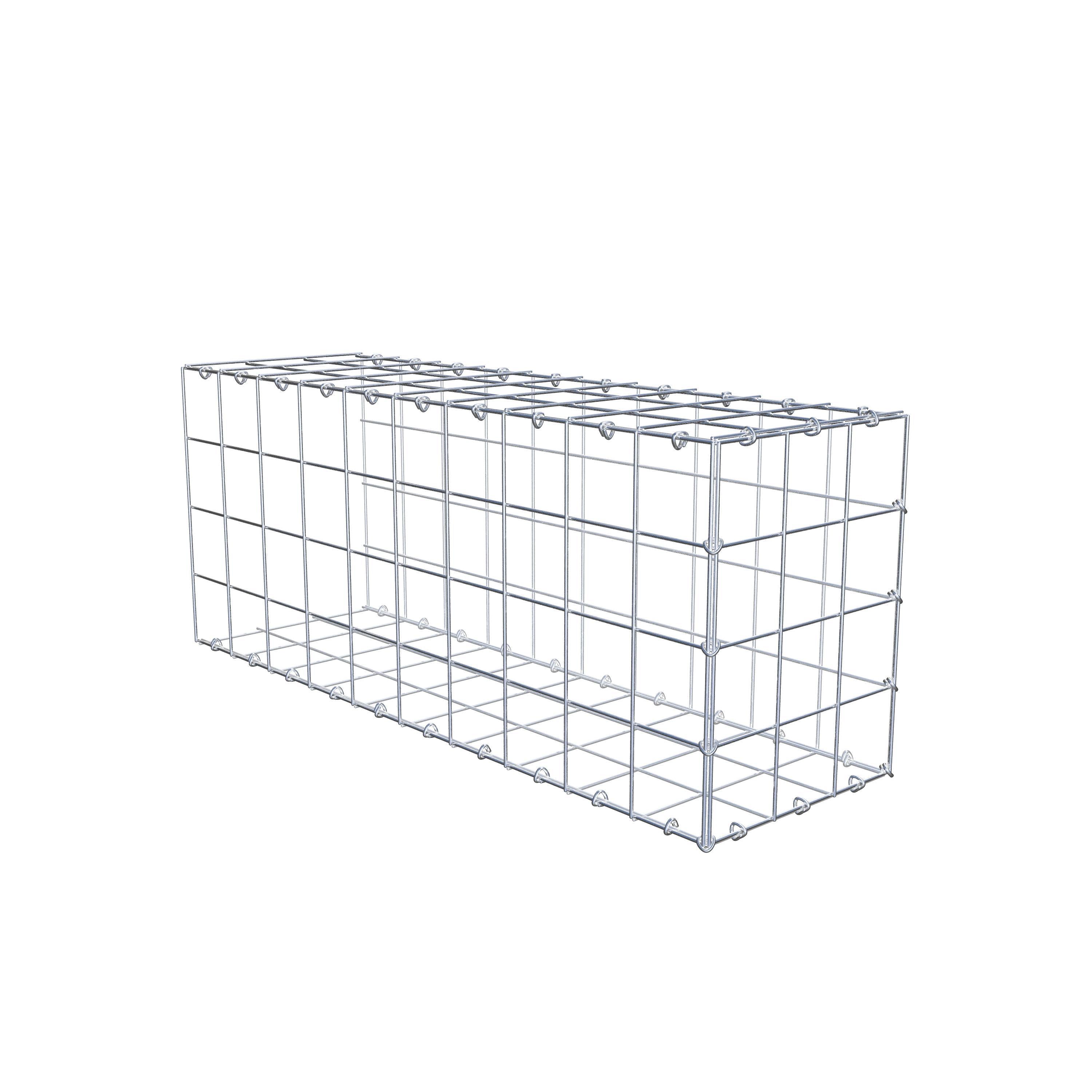 Mounted gabion type 2 100 cm x 40 cm x 30 cm (L x H x D), mesh size 10 cm x 10 cm, C-ring