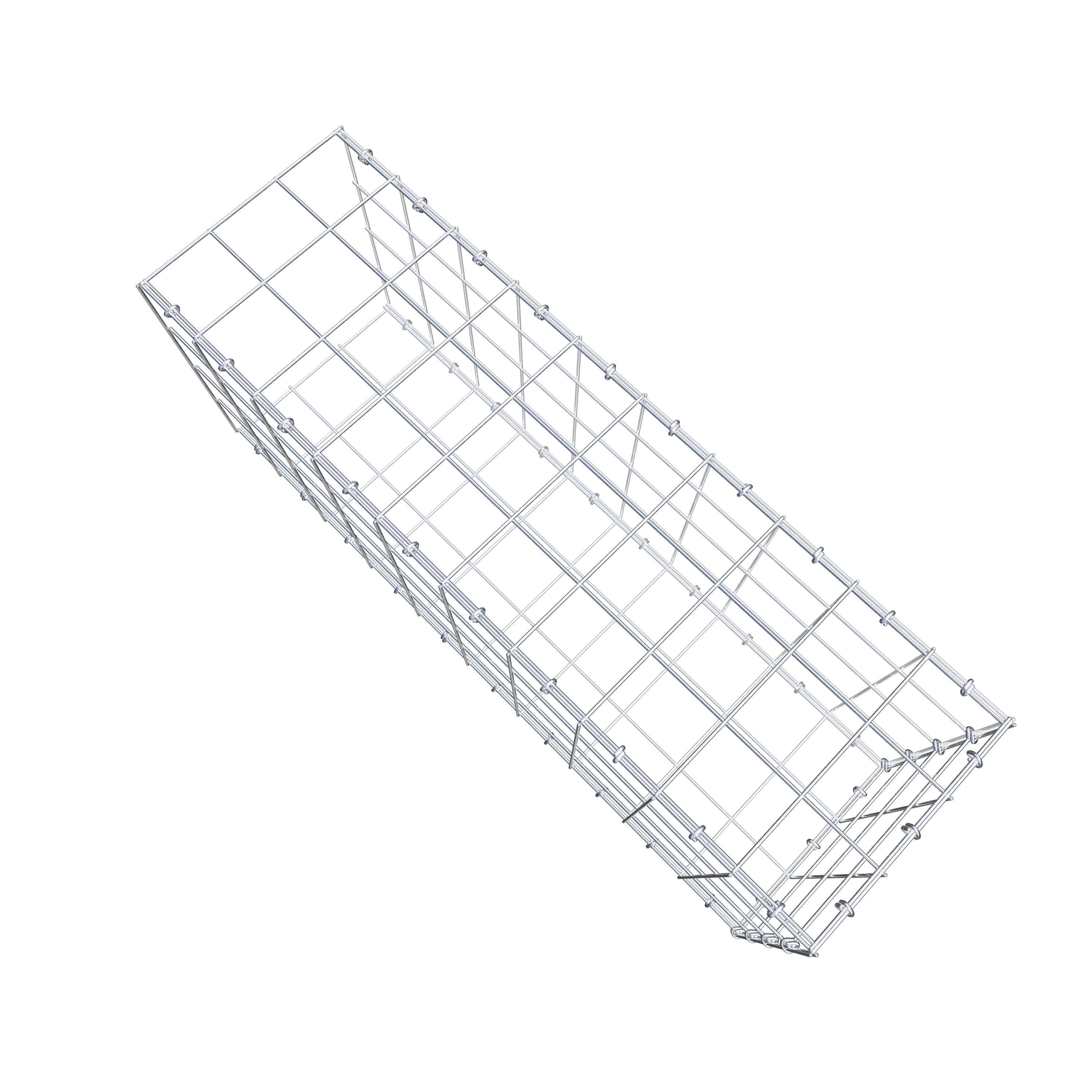 Mounted gabion type 2 100 cm x 40 cm x 30 cm (L x H x D), mesh size 10 cm x 10 cm, C-ring