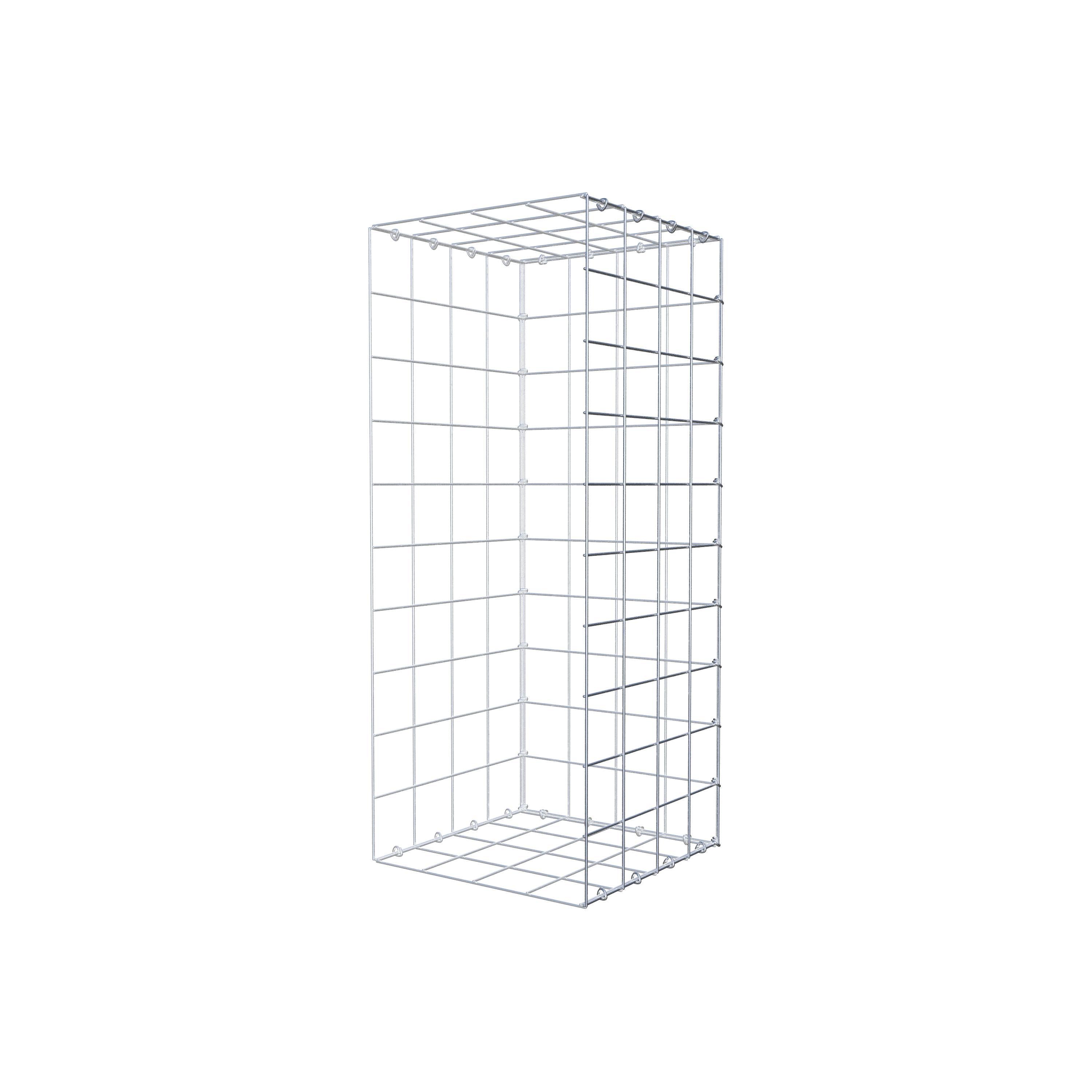 Typ 2 påbyggnadsgabion 100 cm x 40 cm x 40 cm (L x H x D), maskstorlek 10 cm x 10 cm, C-ring