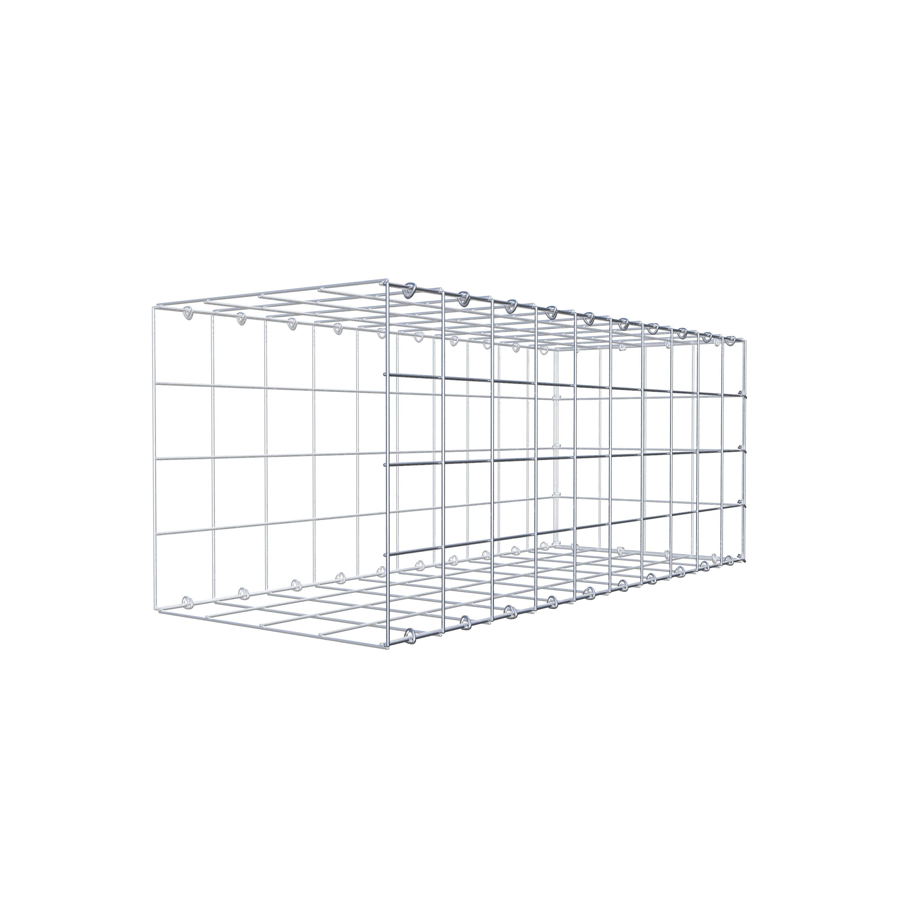 Typ 2 påbyggnadsgabion 100 cm x 40 cm x 40 cm (L x H x D), maskstorlek 10 cm x 10 cm, C-ring