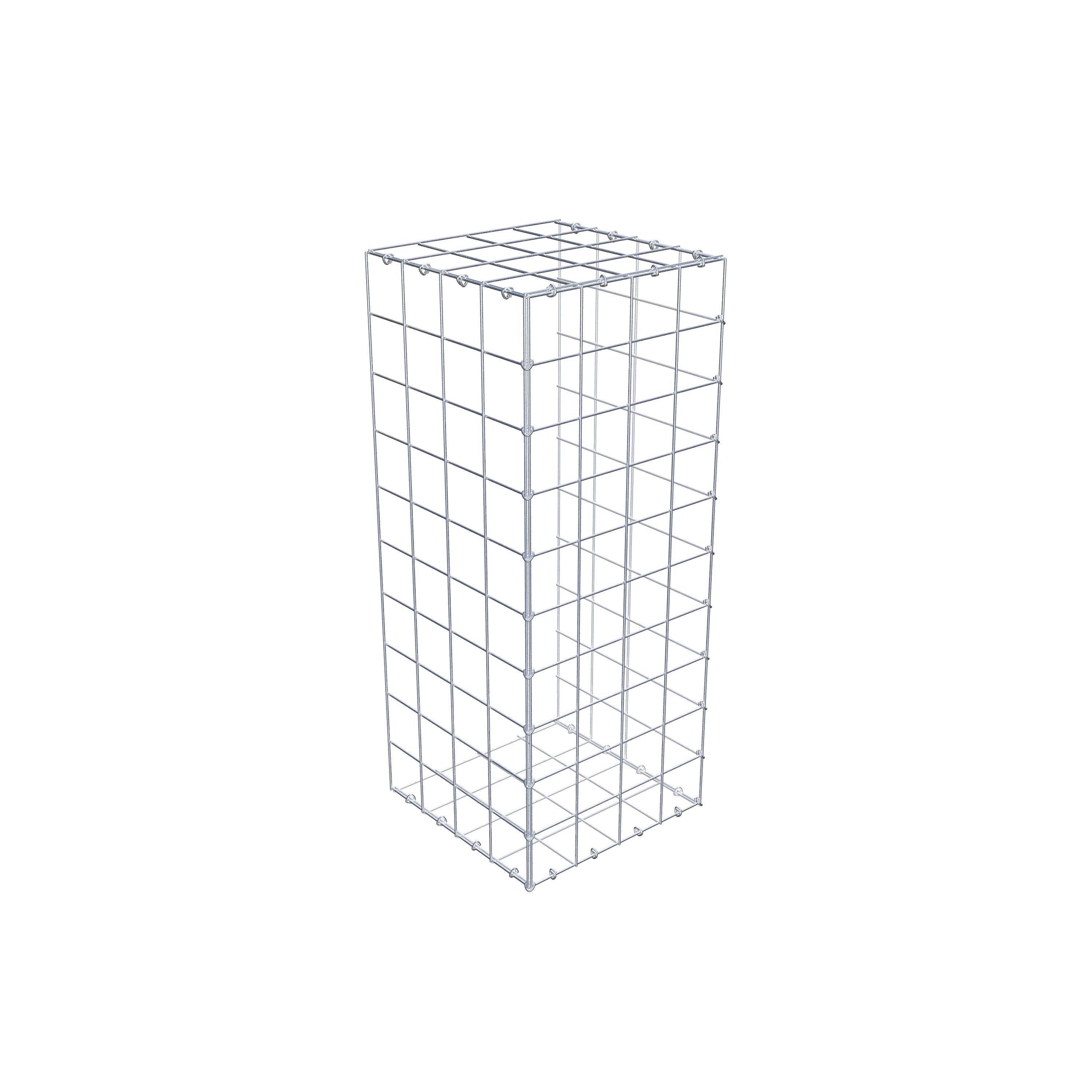 Typ 2 påbyggnadsgabion 100 cm x 40 cm x 40 cm (L x H x D), maskstorlek 10 cm x 10 cm, C-ring