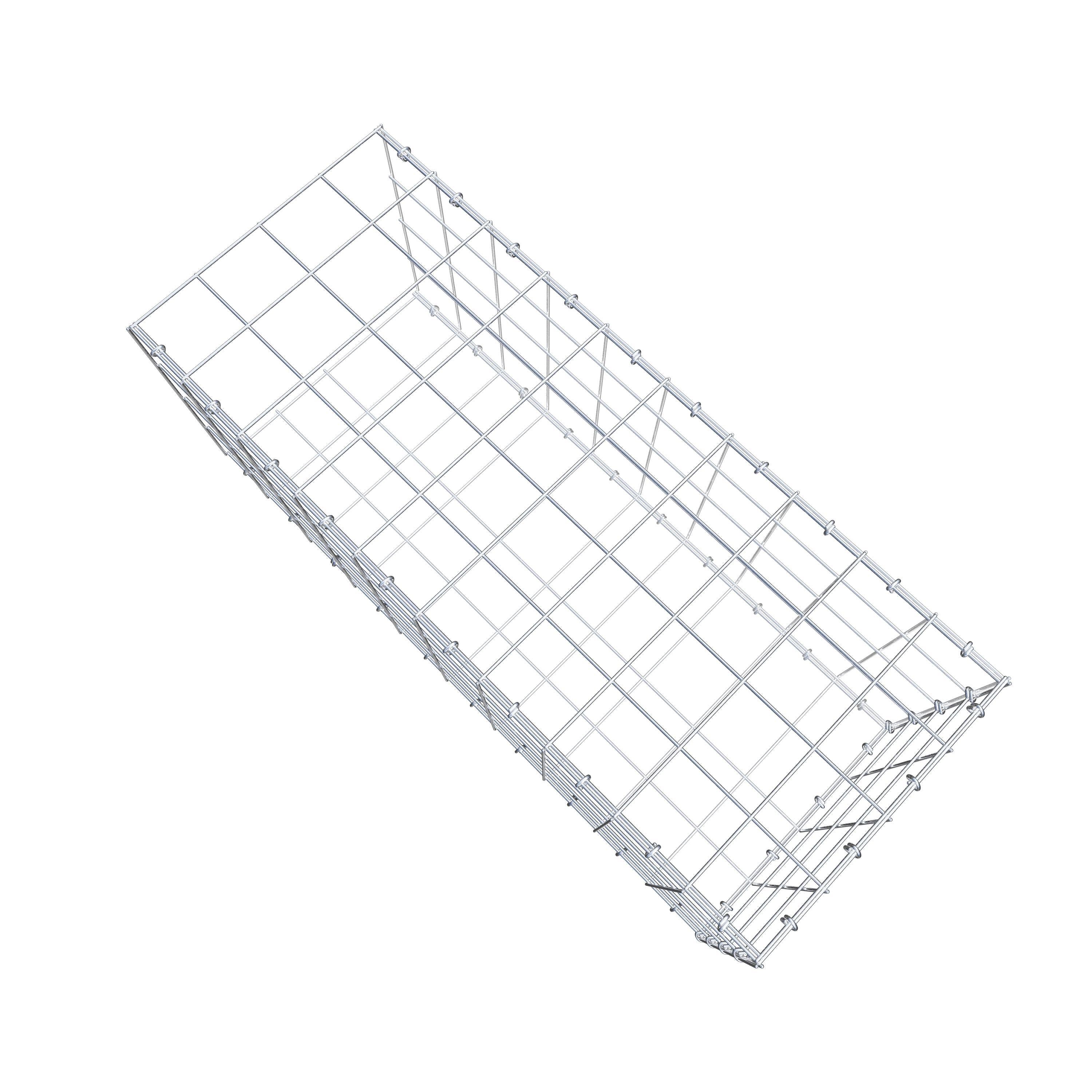 Typ 2 påbyggnadsgabion 100 cm x 40 cm x 40 cm (L x H x D), maskstorlek 10 cm x 10 cm, C-ring