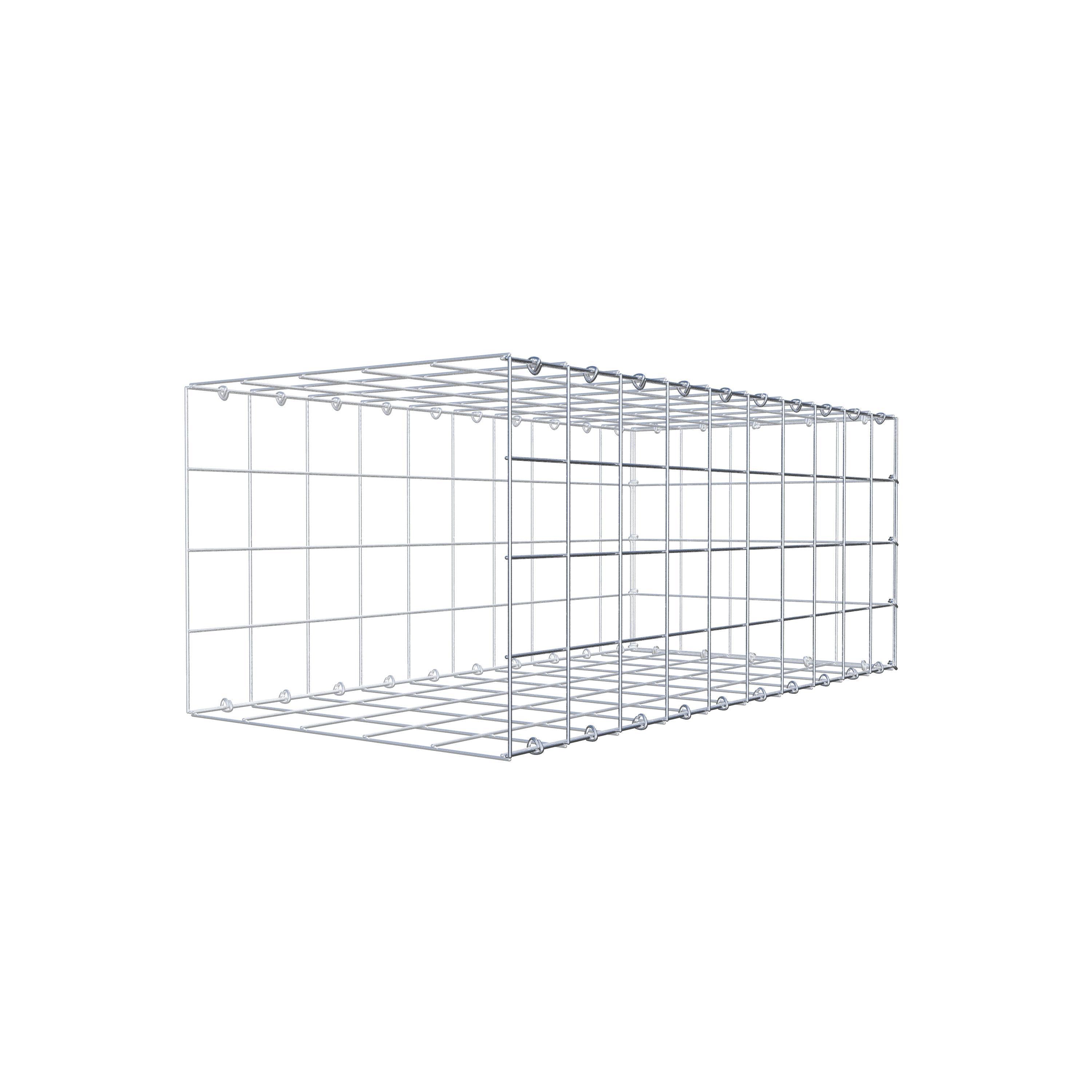 Typ 2 påbyggnadsgabion 100 cm x 40 cm x 50 cm (L x H x D), maskstorlek 10 cm x 10 cm, C-ring