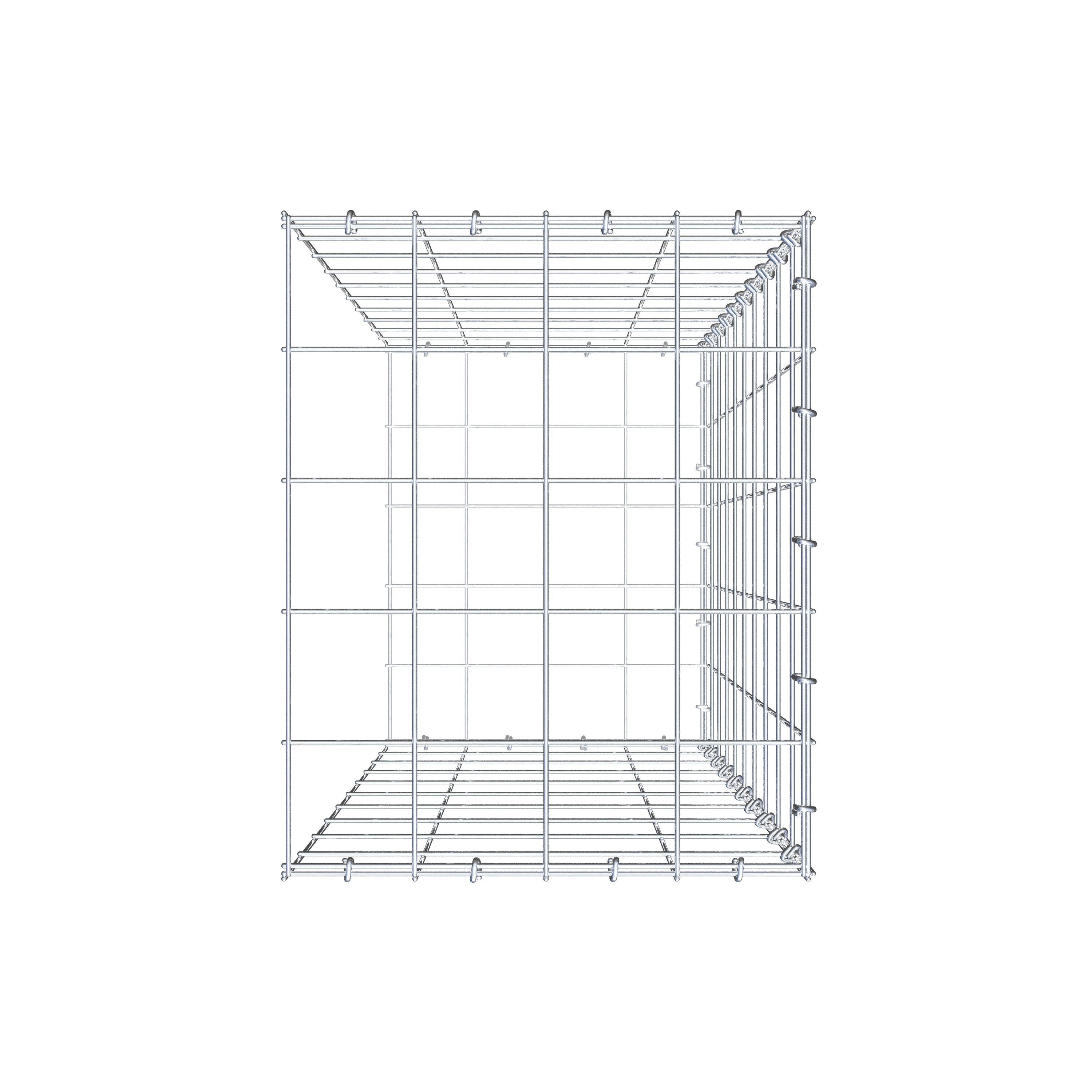 Fourche rapportée type 2 100 cm x 40 cm x 50 cm (L x H x P), mailles 10 cm x 10 cm, anneau C