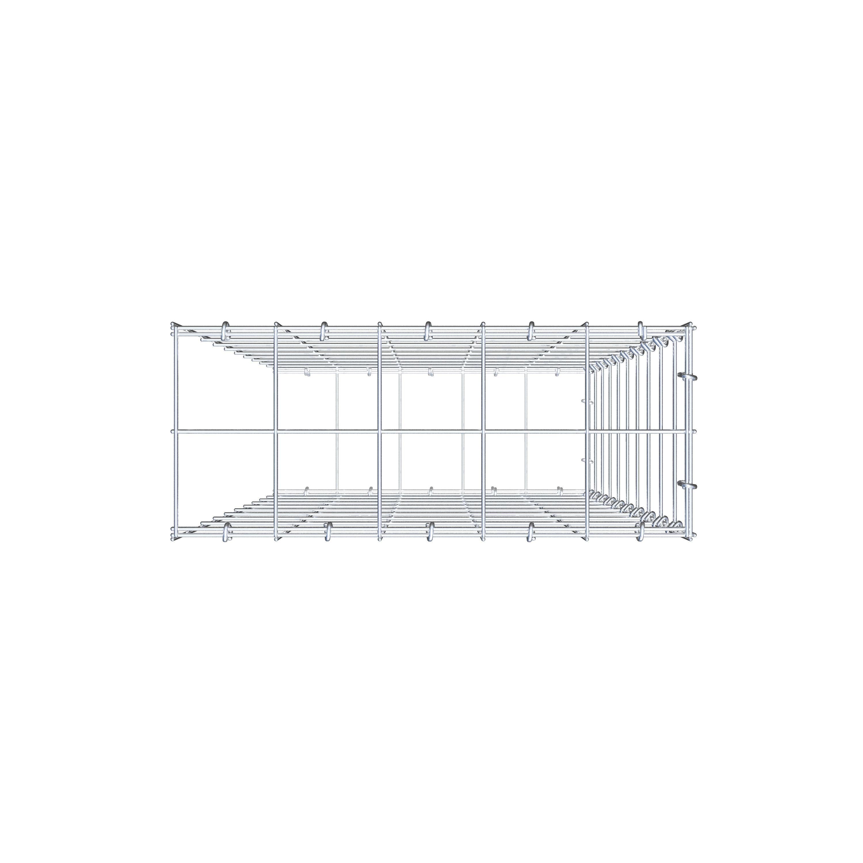 Fourche rapportée type 2 100 cm x 50 cm x 20 cm (L x H x P), mailles 10 cm x 10 cm, anneau C