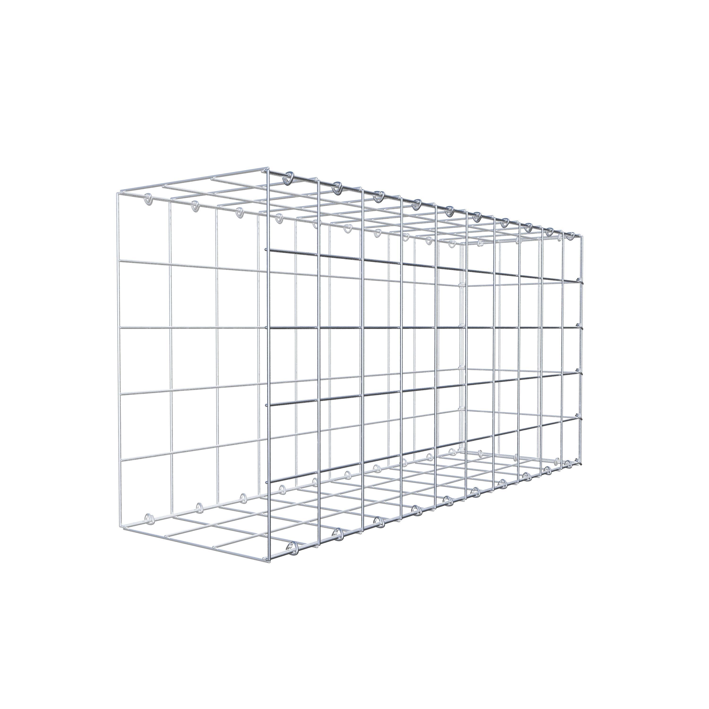 Typ 2 påbyggnadsgabion 100 cm x 50 cm x 30 cm (L x H x D), maskstorlek 10 cm x 10 cm, C-ring