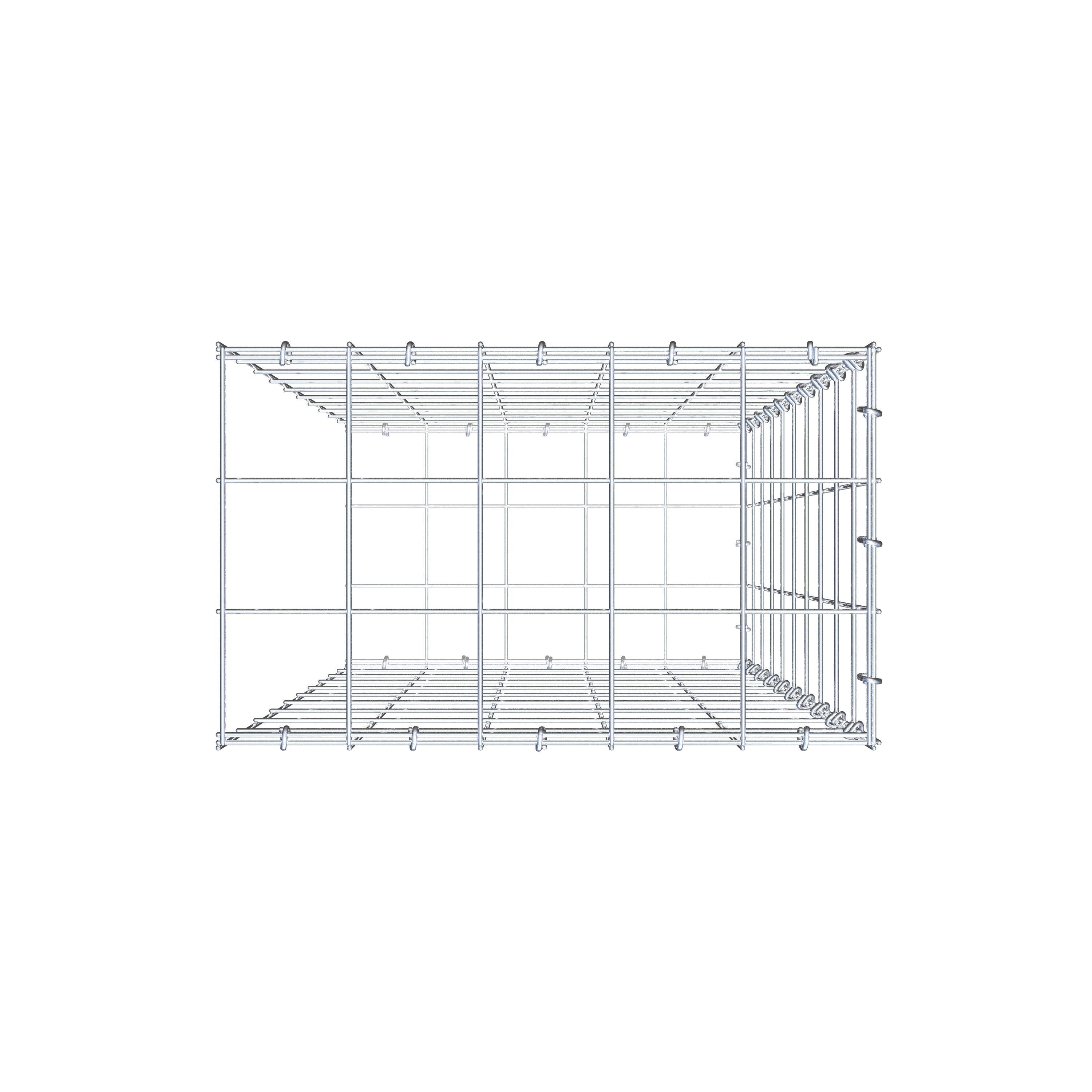 Gabião Tipo 2 100 cm x 50 cm x 30 cm (C x A x P), malhagem 10 cm x 10 cm, anel C