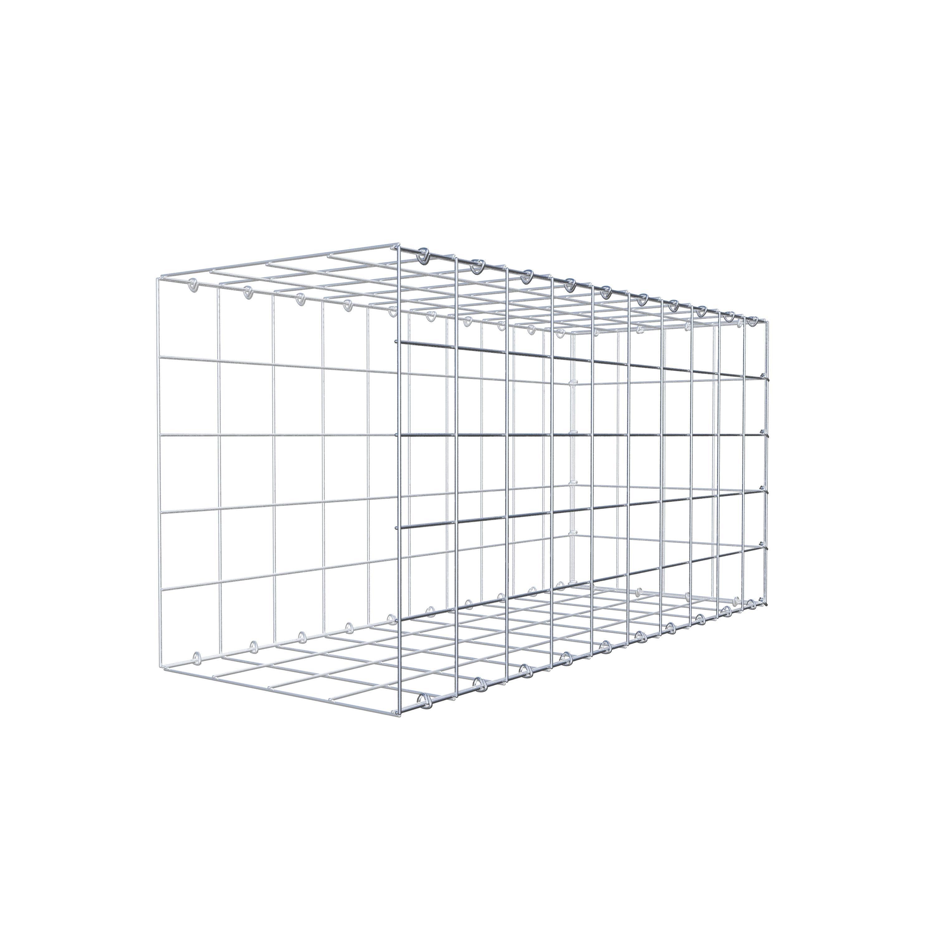 Typ 2 påbyggnadsgabion 100 cm x 50 cm x 40 cm (L x H x D), maskstorlek 10 cm x 10 cm, C-ring