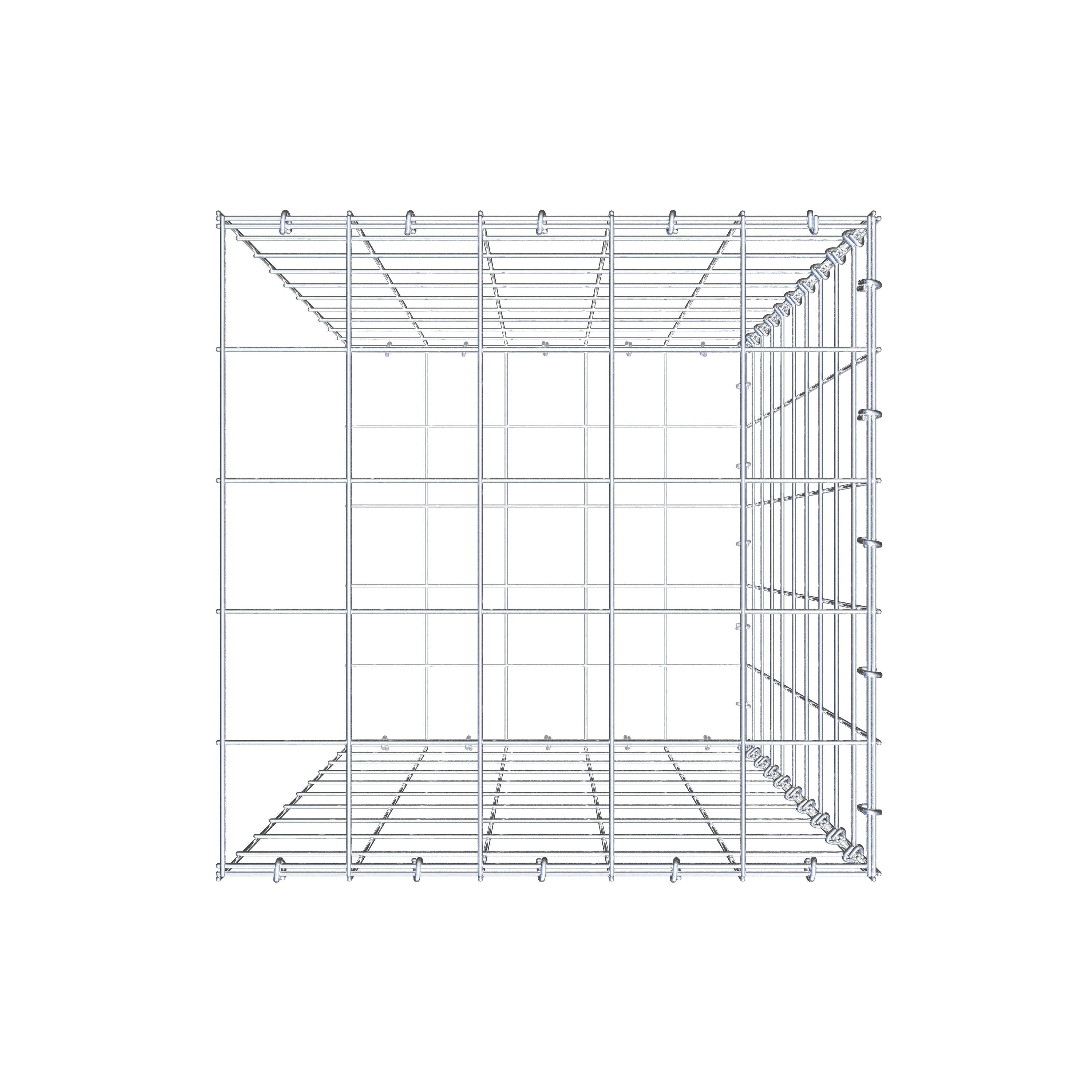 Gabião tipo 2 100 cm x 50 cm x 50 cm (C x A x P), malhagem 10 cm x 10 cm, anel C