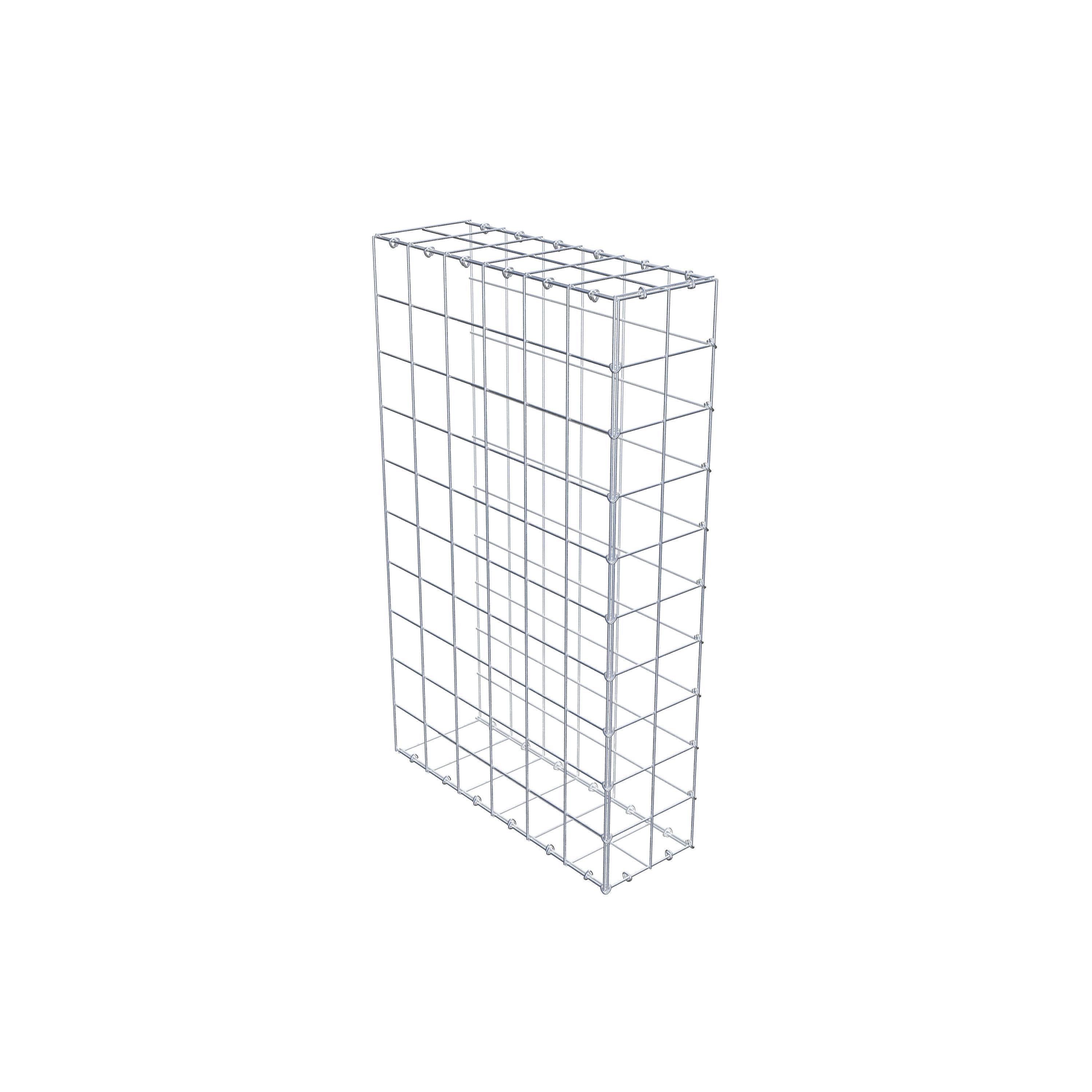Type 2 oplegkorf 100 cm x 60 cm x 20 cm (L x H x D), maaswijdte 10 cm x 10 cm, C-ring