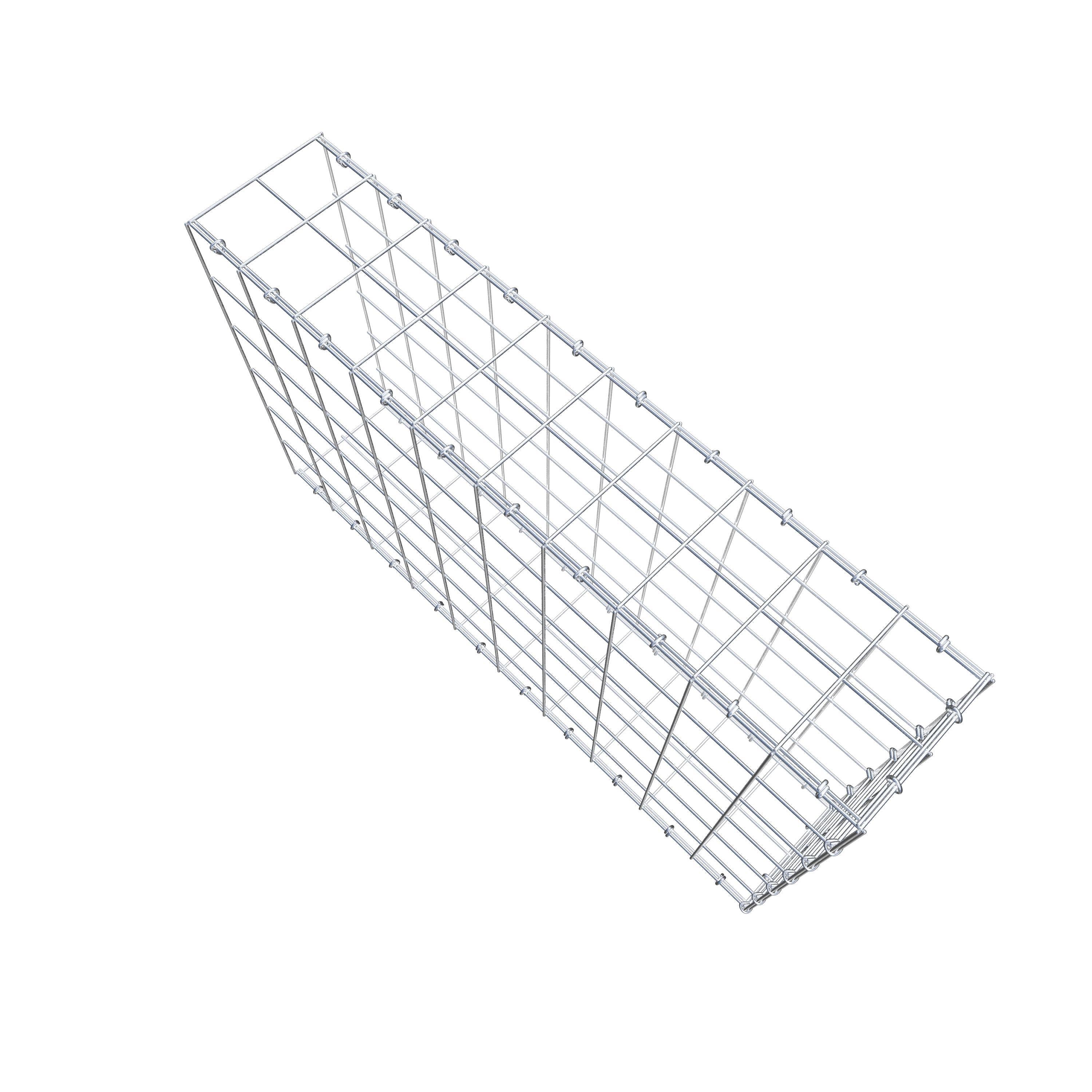 Type 2 oplegkorf 100 cm x 60 cm x 20 cm (L x H x D), maaswijdte 10 cm x 10 cm, C-ring
