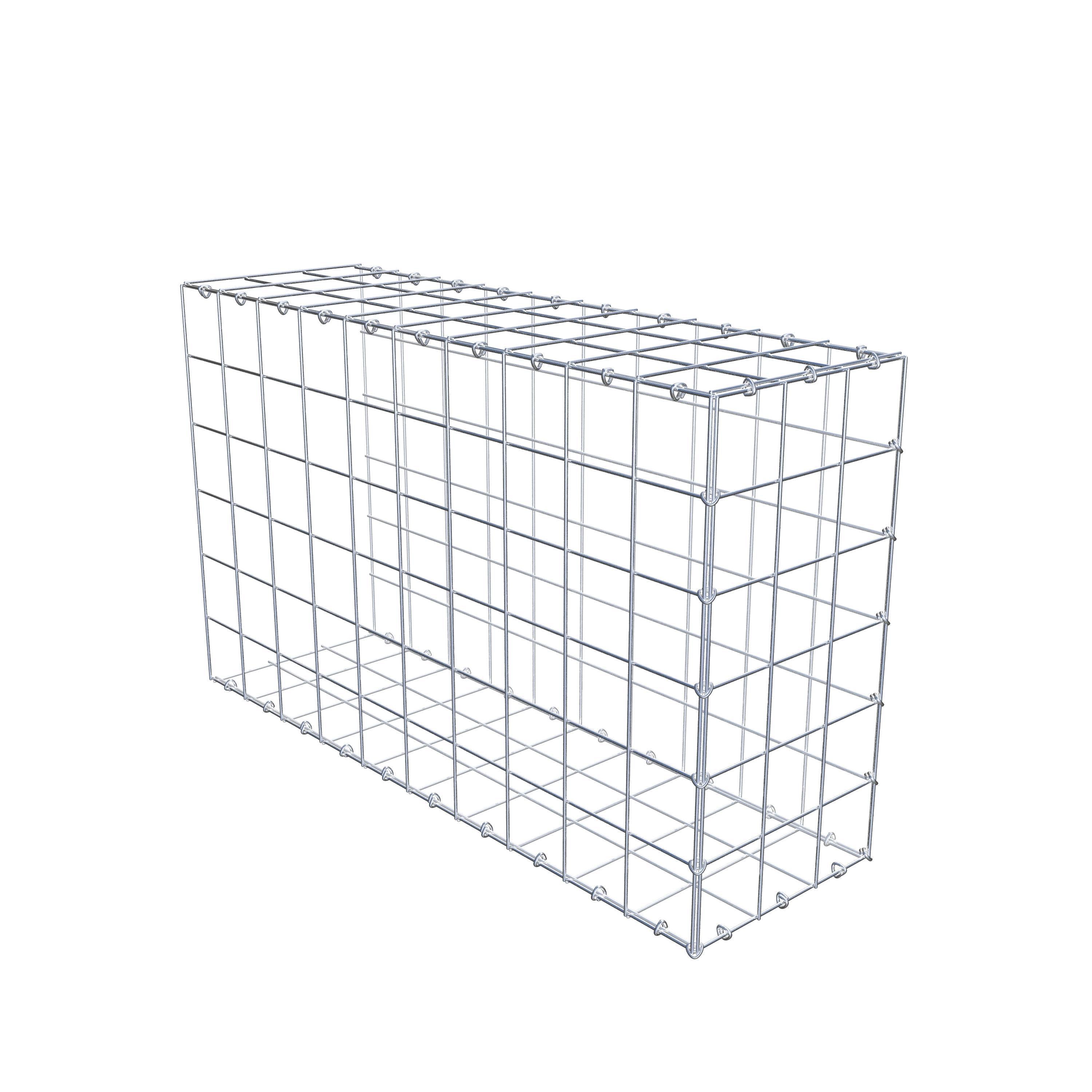 Typ 2 påbyggnadsgabion 100 cm x 60 cm x 30 cm (L x H x D), maskstorlek 10 cm x 10 cm, C-ring