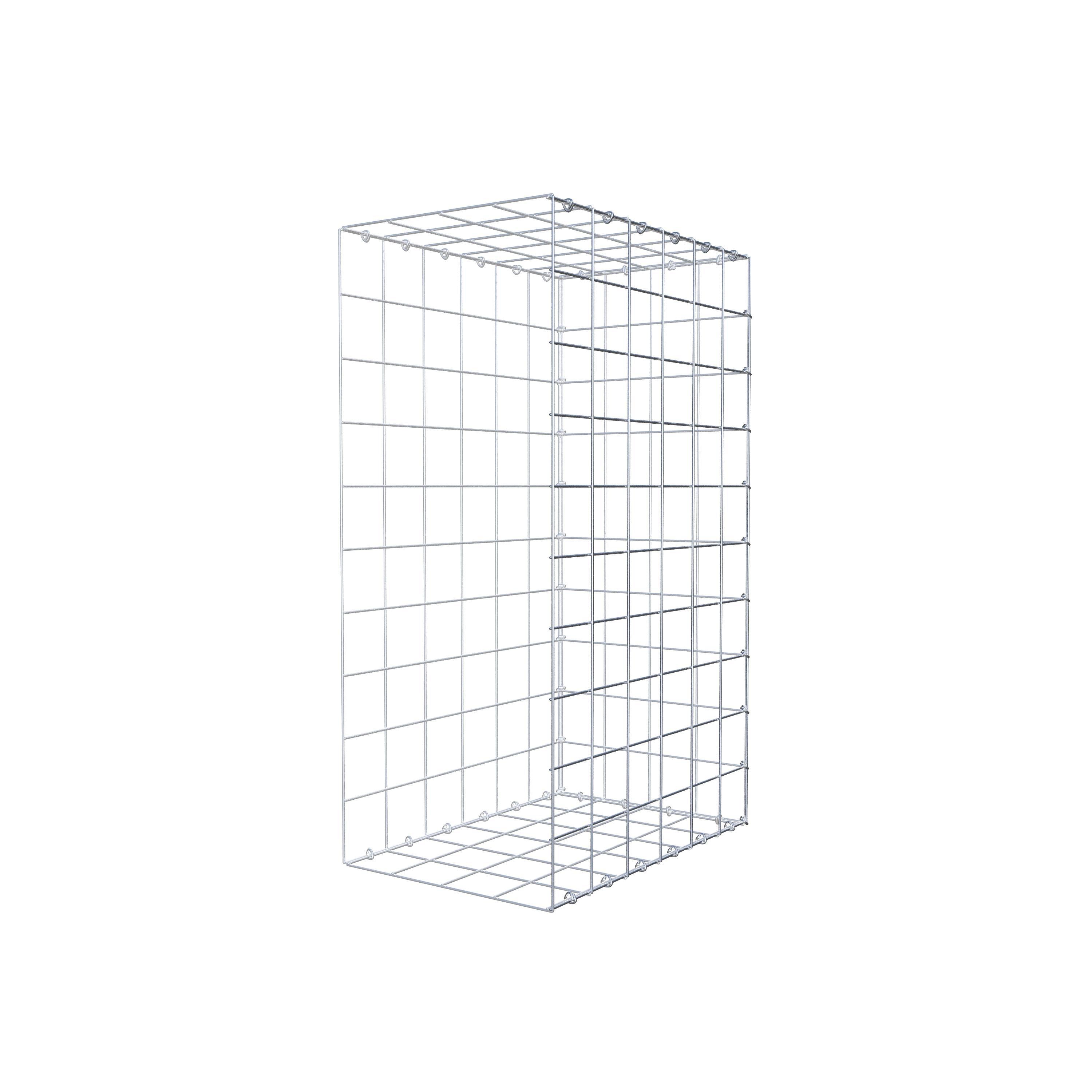 Typ 2 påbyggnadsgabion 100 cm x 60 cm x 40 cm (L x H x D), maskstorlek 10 cm x 10 cm, C-ring