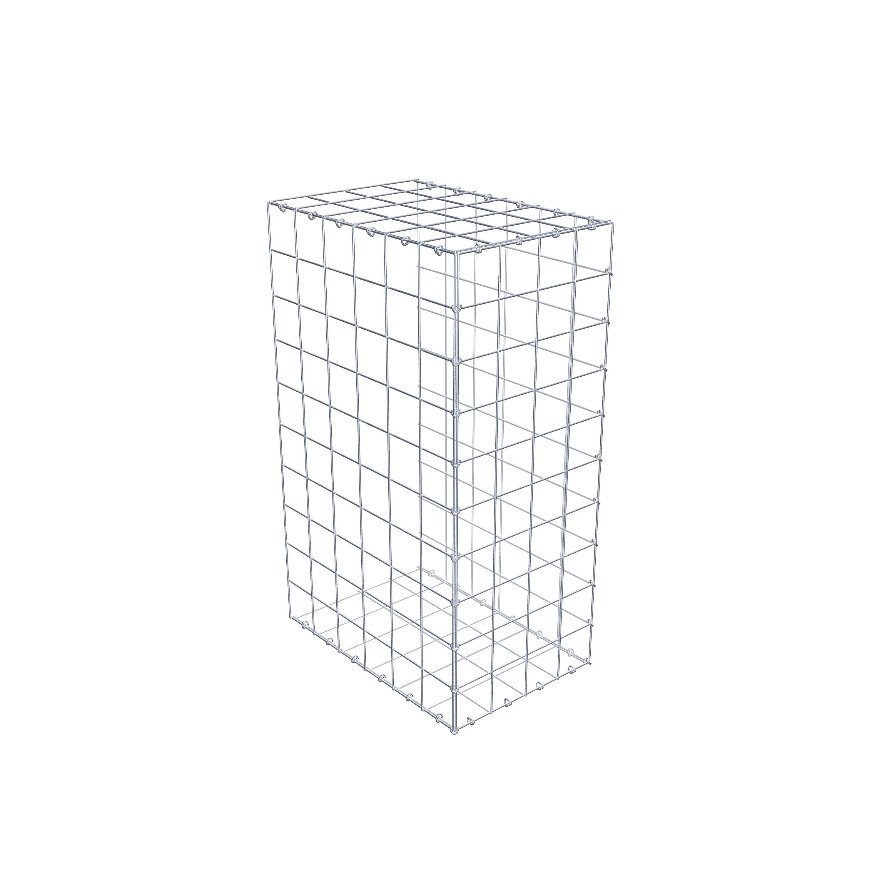 Typ 2 påbyggnadsgabion 100 cm x 60 cm x 40 cm (L x H x D), maskstorlek 10 cm x 10 cm, C-ring