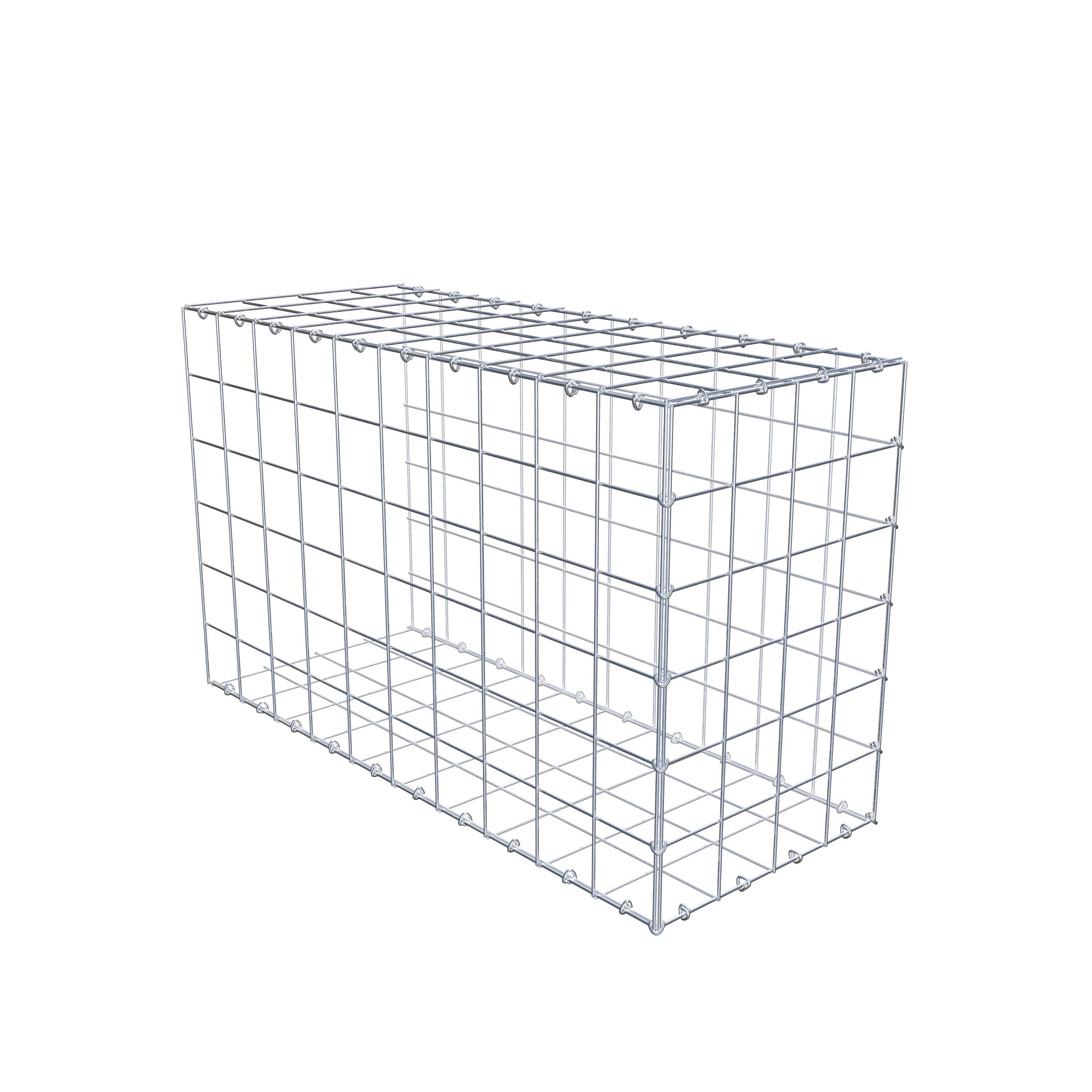 Typ 2 påbyggnadsgabion 100 cm x 60 cm x 40 cm (L x H x D), maskstorlek 10 cm x 10 cm, C-ring