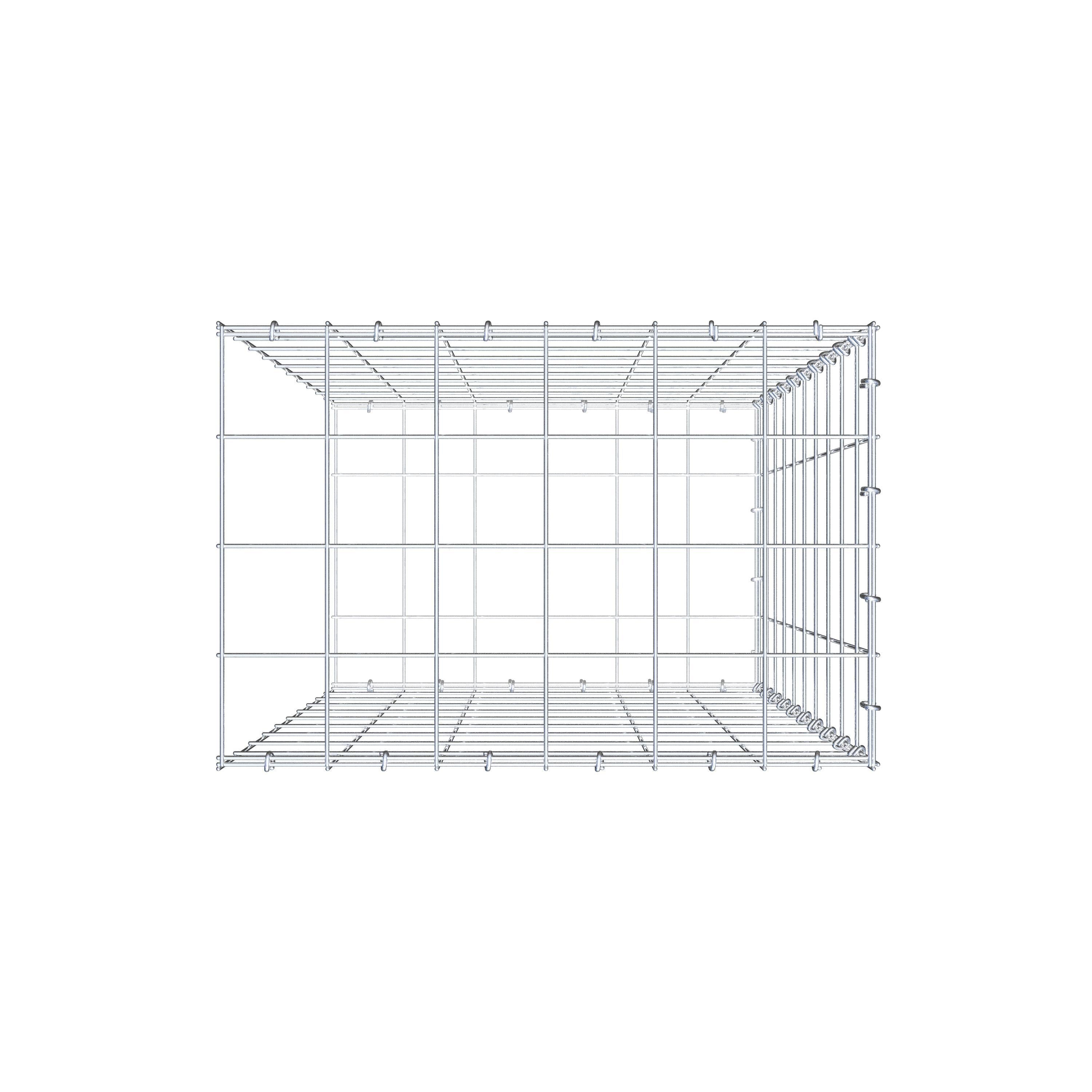 Gabião Tipo 2 100 cm x 60 cm x 40 cm (C x A x P), malhagem 10 cm x 10 cm, anel C