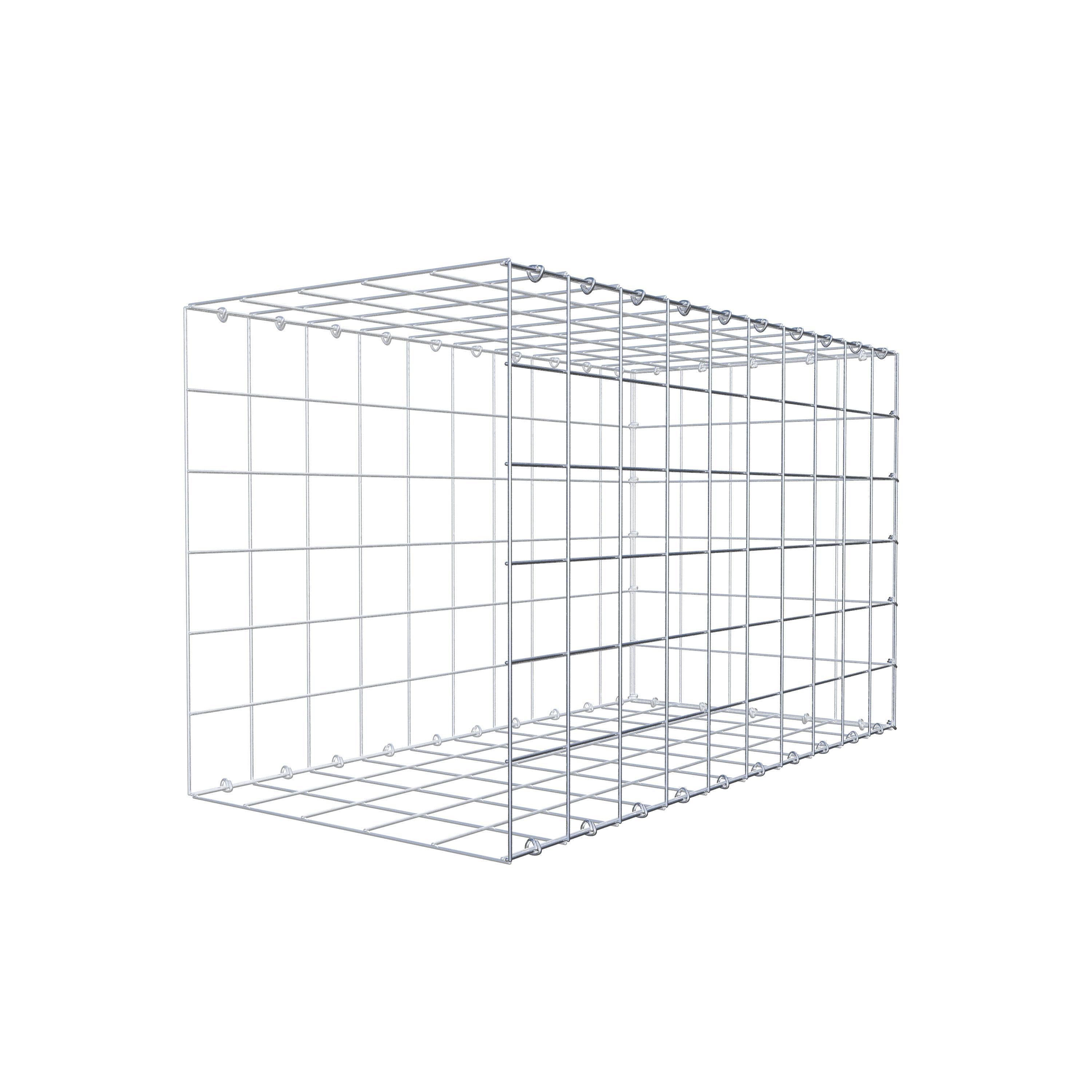 Typ 2 påbyggnadsgabion 100 cm x 60 cm x 50 cm (L x H x D), maskstorlek 10 cm x 10 cm, C-ring