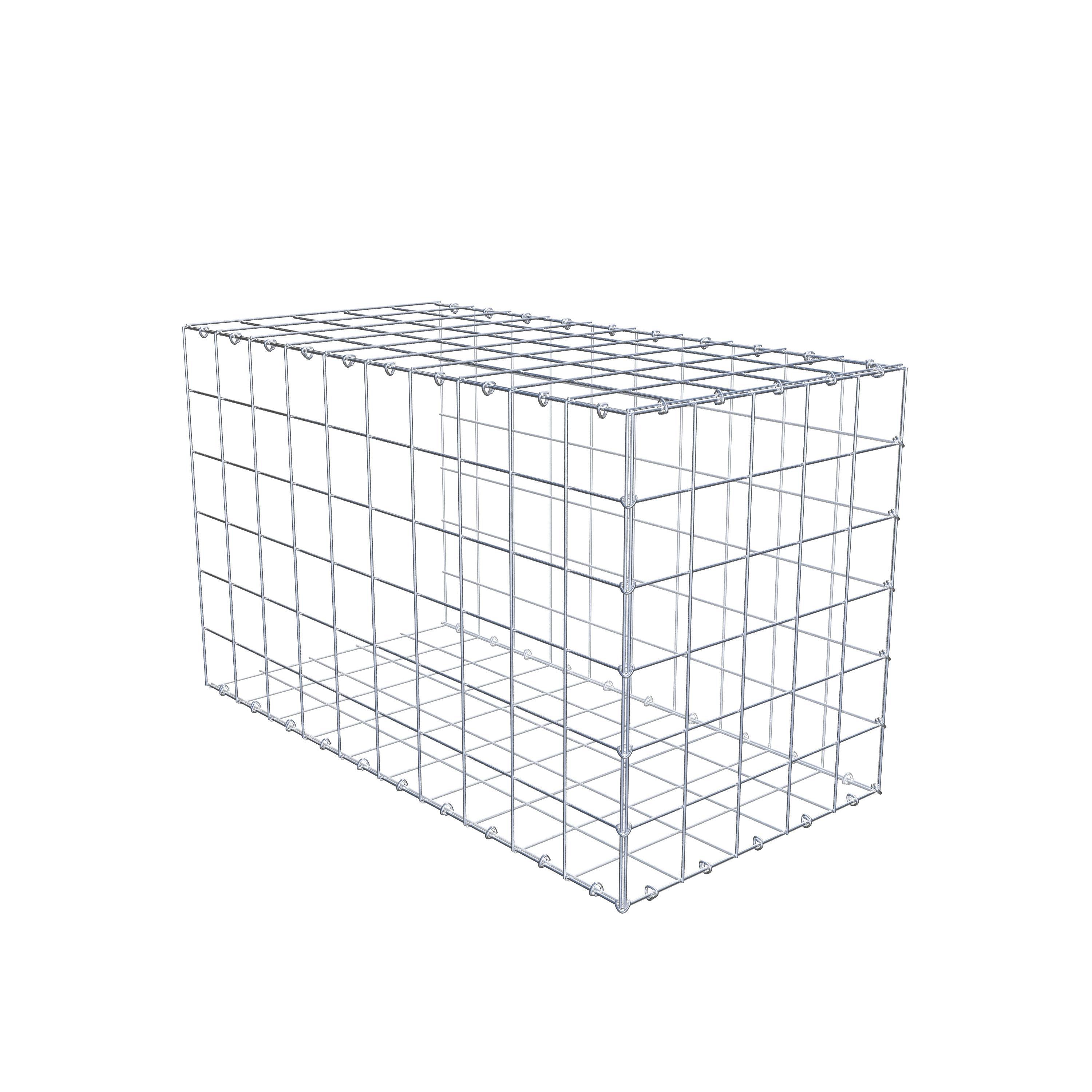 Typ 2 påbyggnadsgabion 100 cm x 60 cm x 50 cm (L x H x D), maskstorlek 10 cm x 10 cm, C-ring