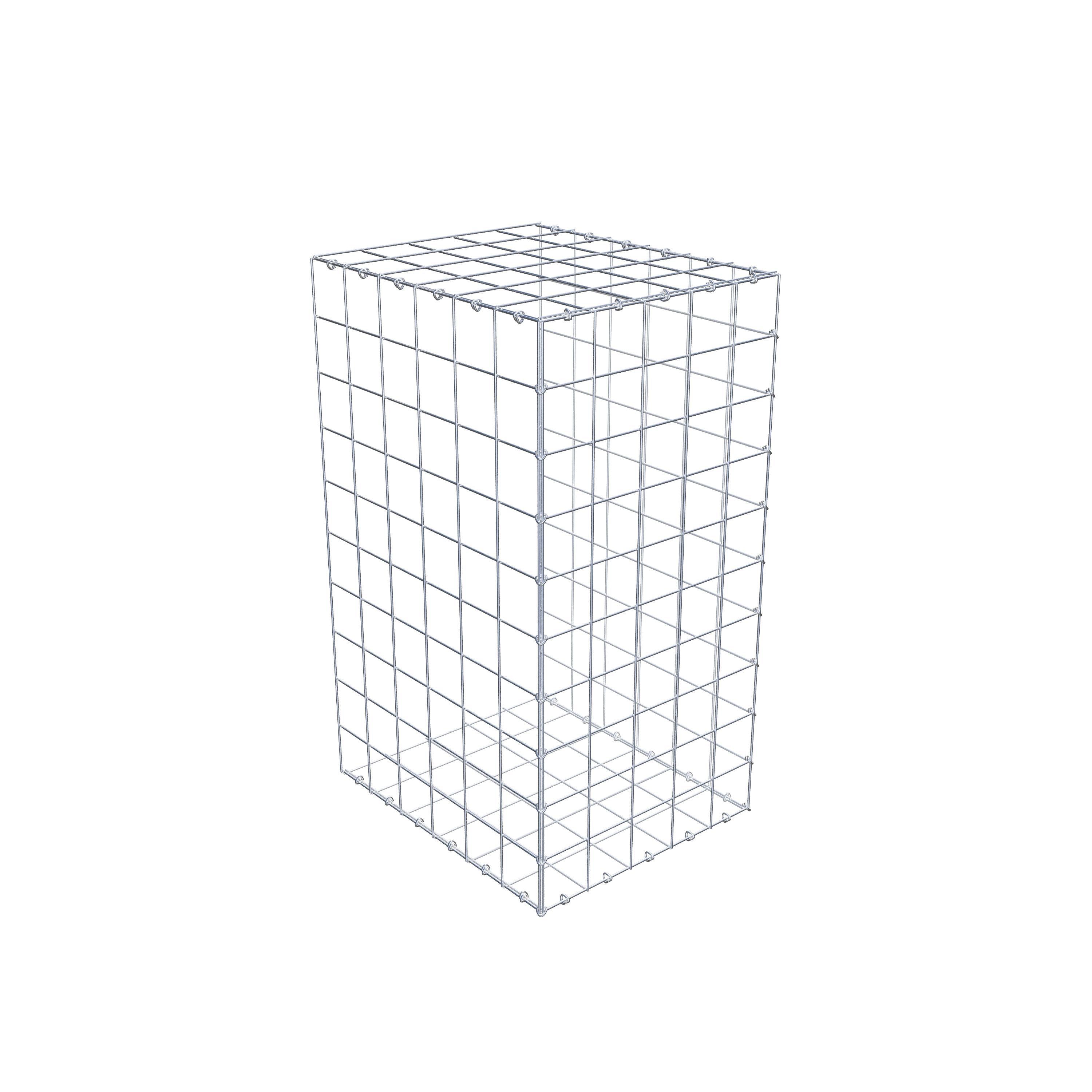 Typ 2 påbyggnadsgabion 100 cm x 60 cm x 50 cm (L x H x D), maskstorlek 10 cm x 10 cm, C-ring