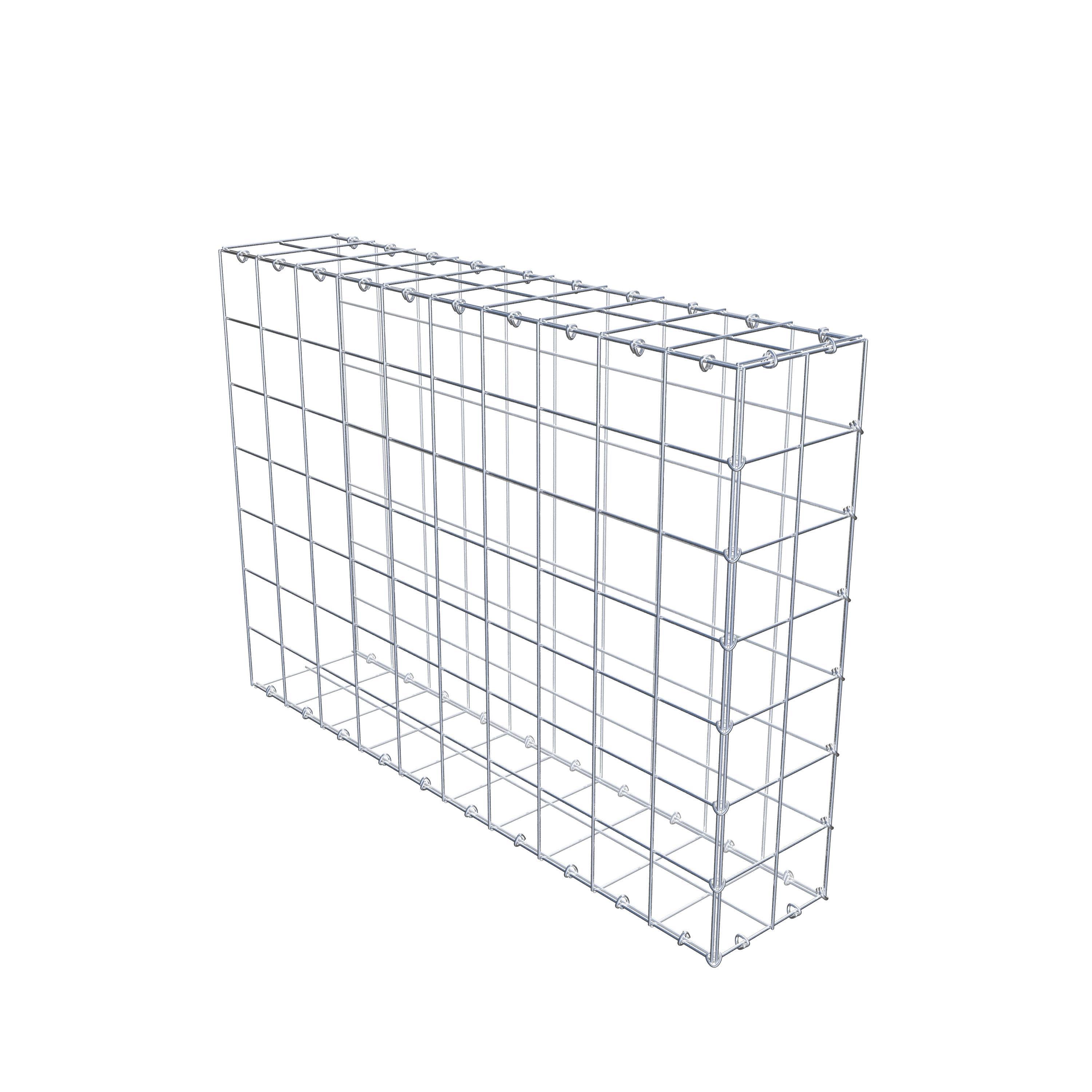 Monteret gabion type 2 100 cm x 70 cm x 20 cm (L x H x D), maskestørrelse 10 cm x 10 cm, C-ring