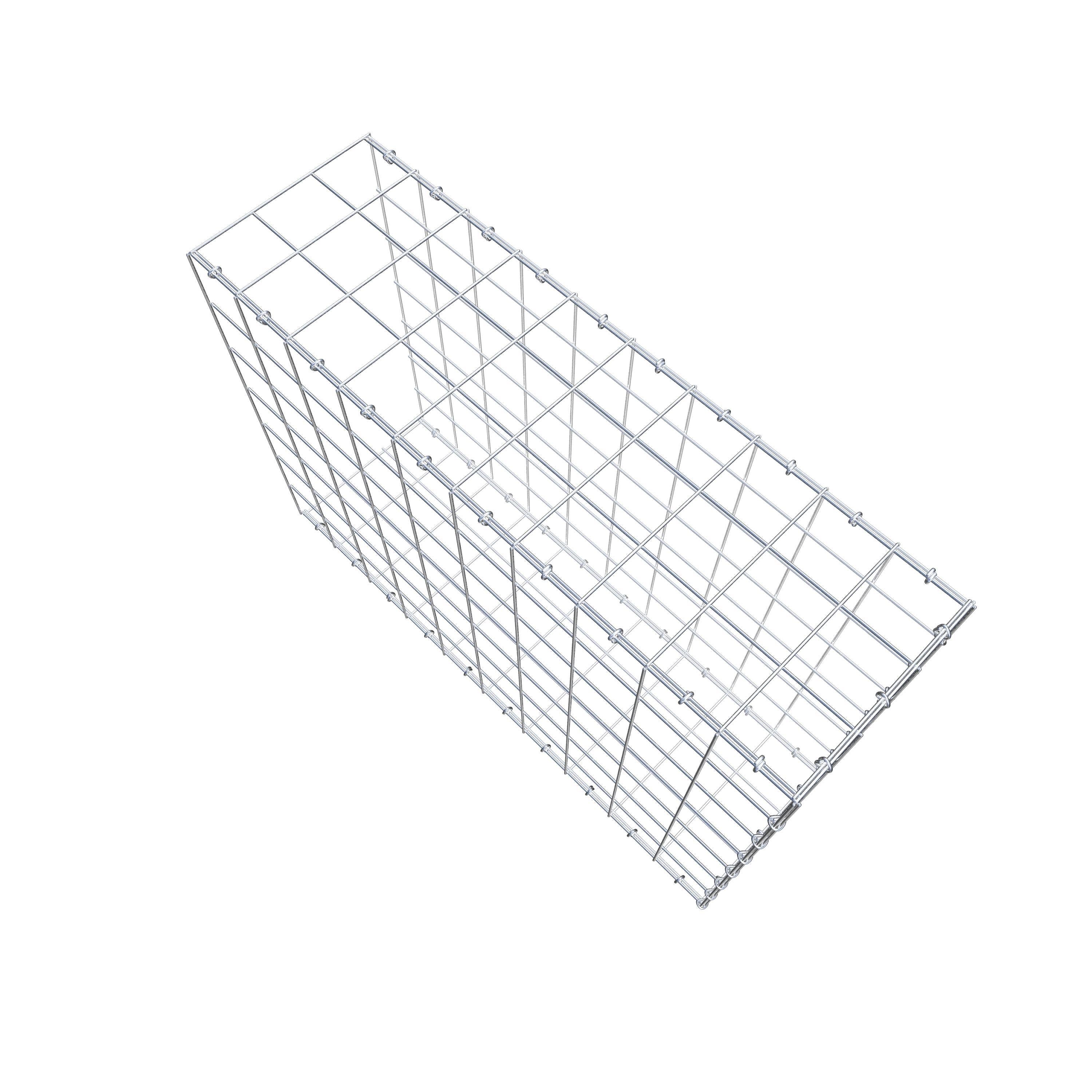 Mounted gabion type 2 100 cm x 70 cm x 30 cm (L x H x D), mesh size 10 cm x 10 cm, C-ring